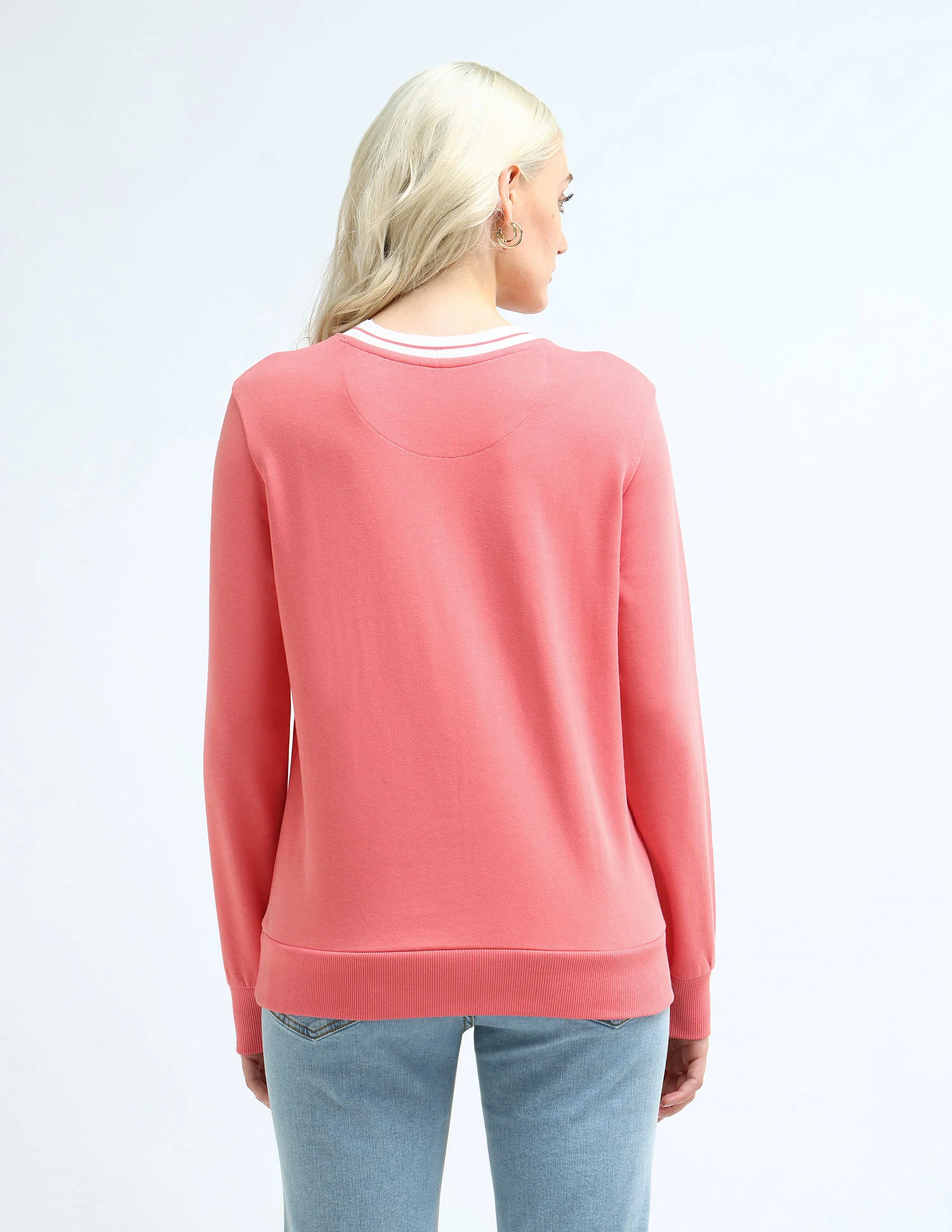 Crew Neck Solid Sweatshirt - Image 5