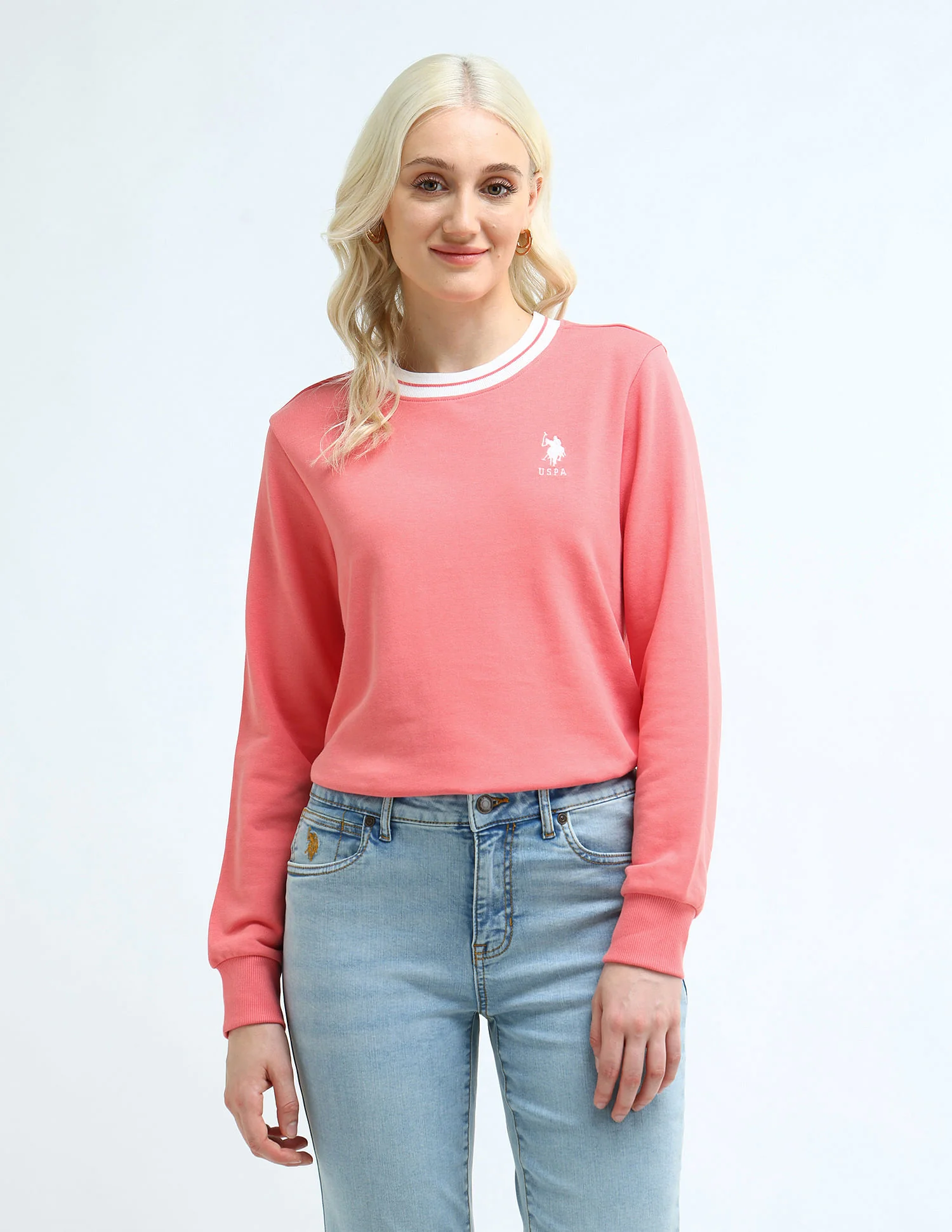 Crew Neck Solid Sweatshirt - Image 6