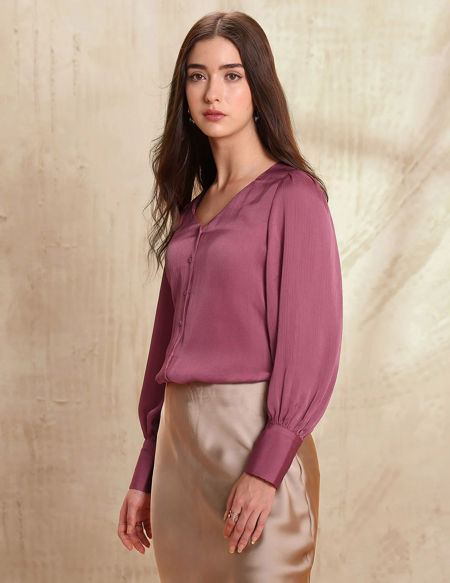 Crinkled Satin Top - Image 4