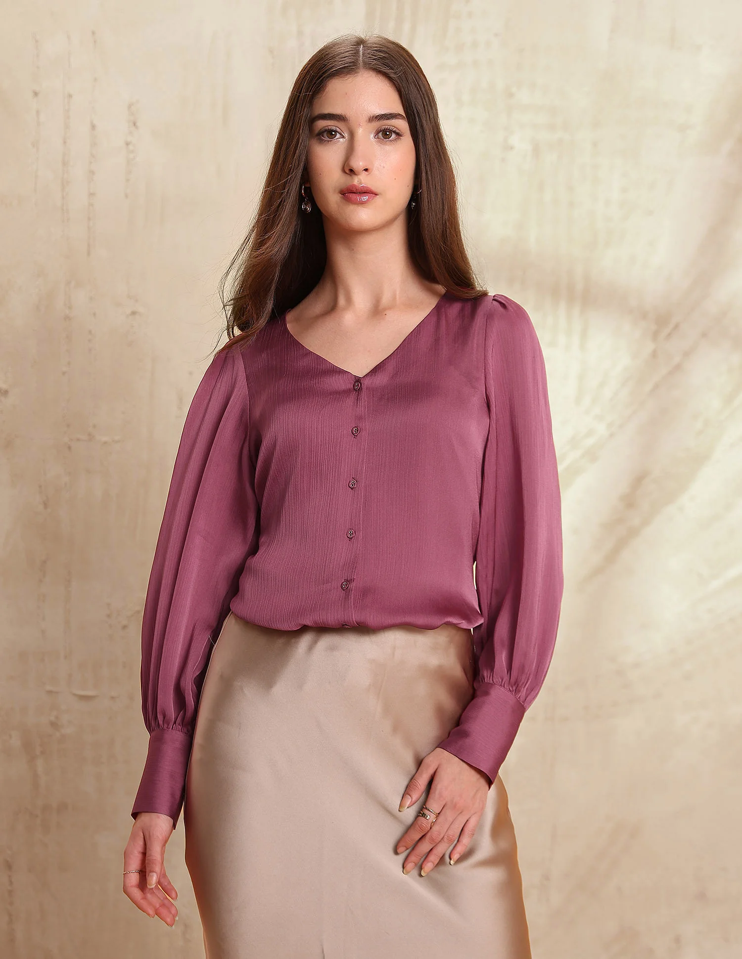 Crinkled Satin Top - Image 6