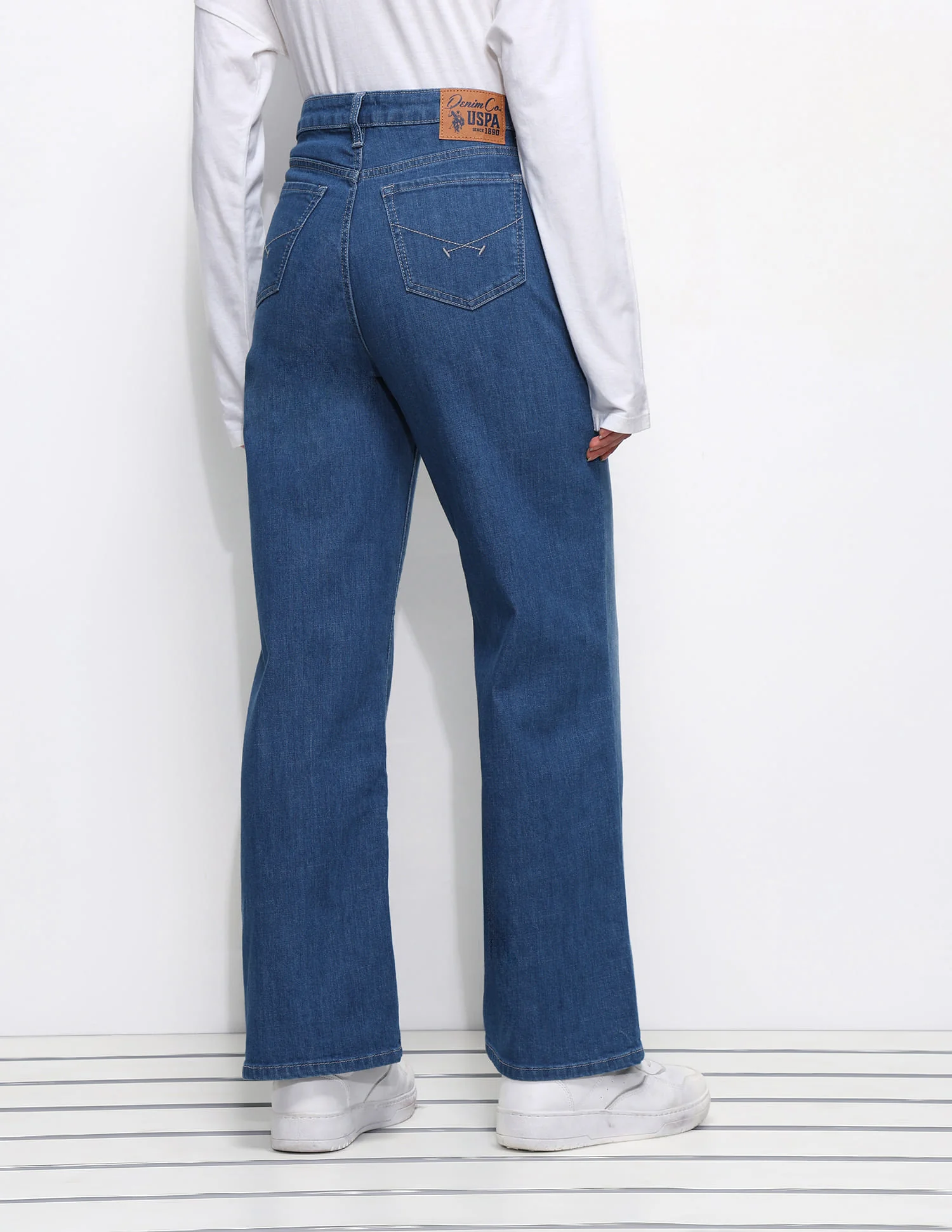 Cross Hatch Wide Leg Jeans - Image 5