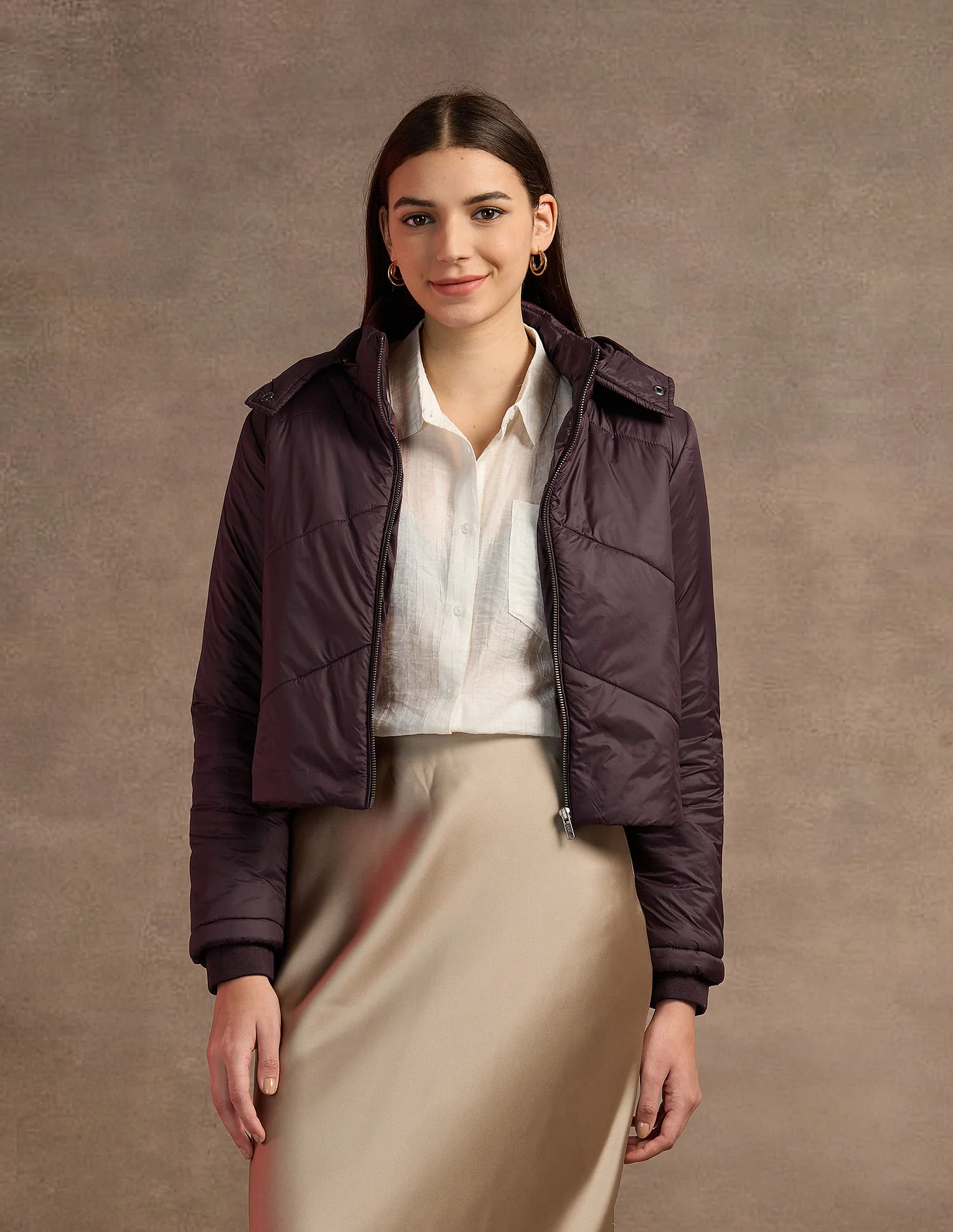 Detachable Hood Puffer Jacket