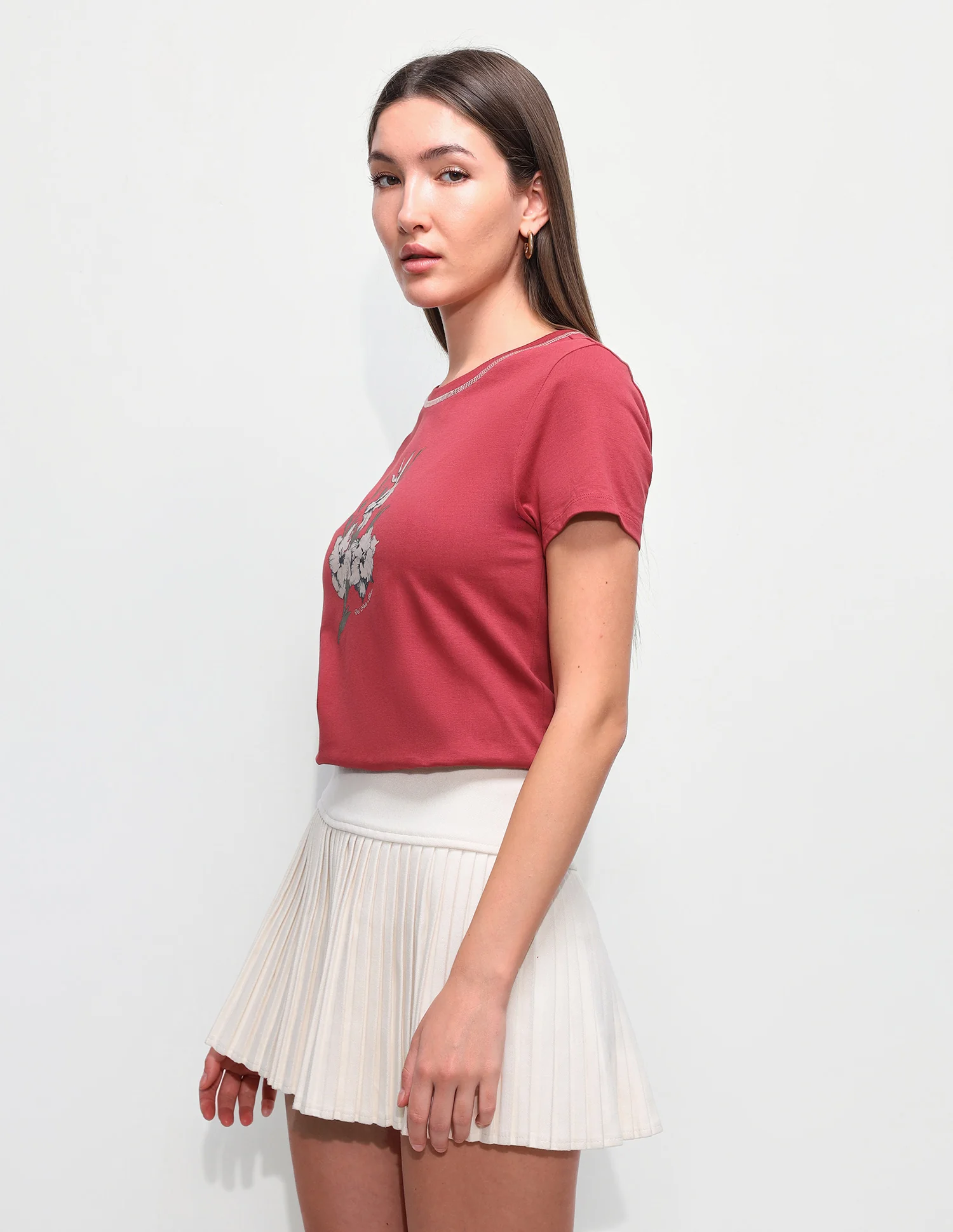 Digital Floral Printed Regular Fit T-Shirt - Image 4