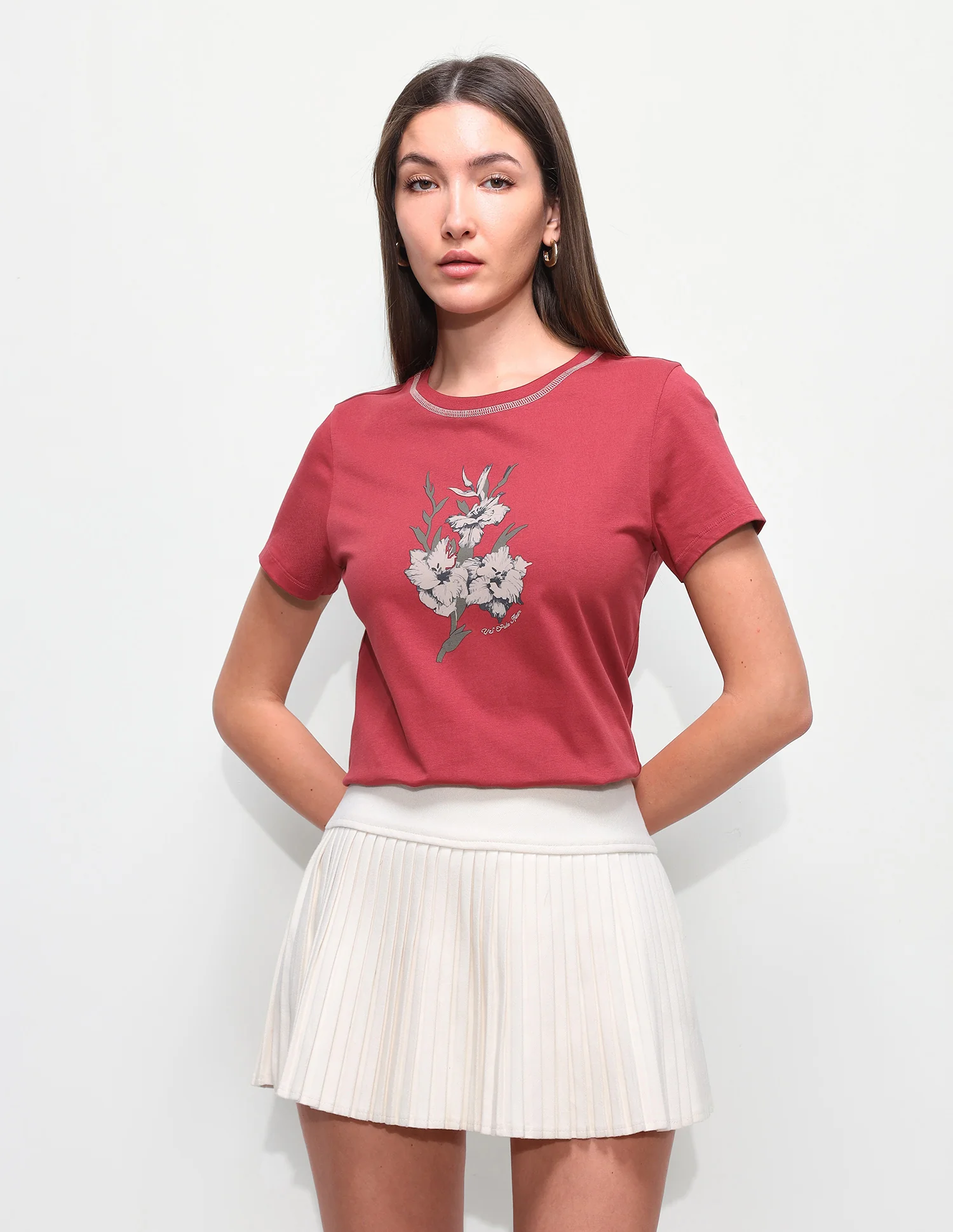 Digital Floral Printed Regular Fit T-Shirt - Image 6