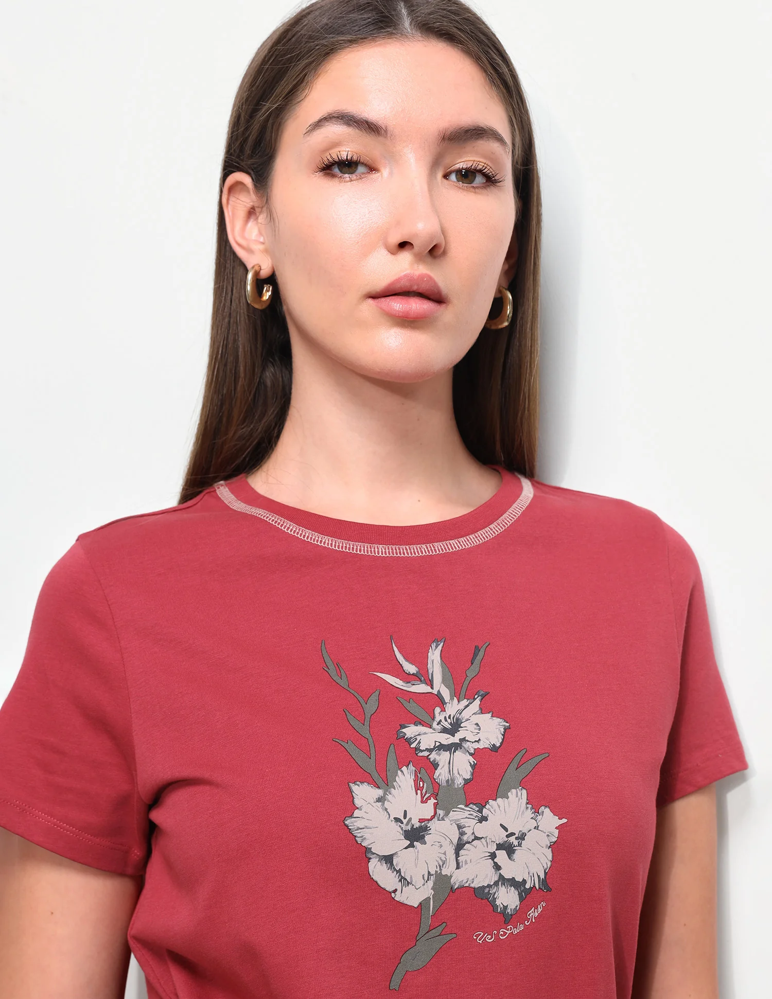 Digital Floral Printed Regular Fit T-Shirt - Image 7
