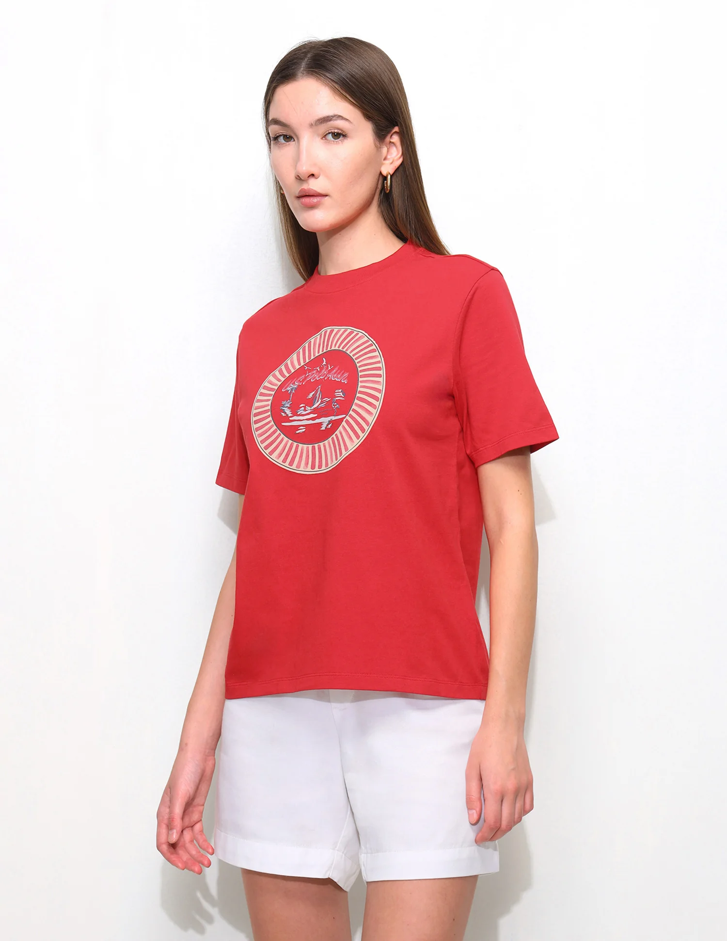 Digital Graphic Brand Printed Boxy Fit T-Shirt - Image 4