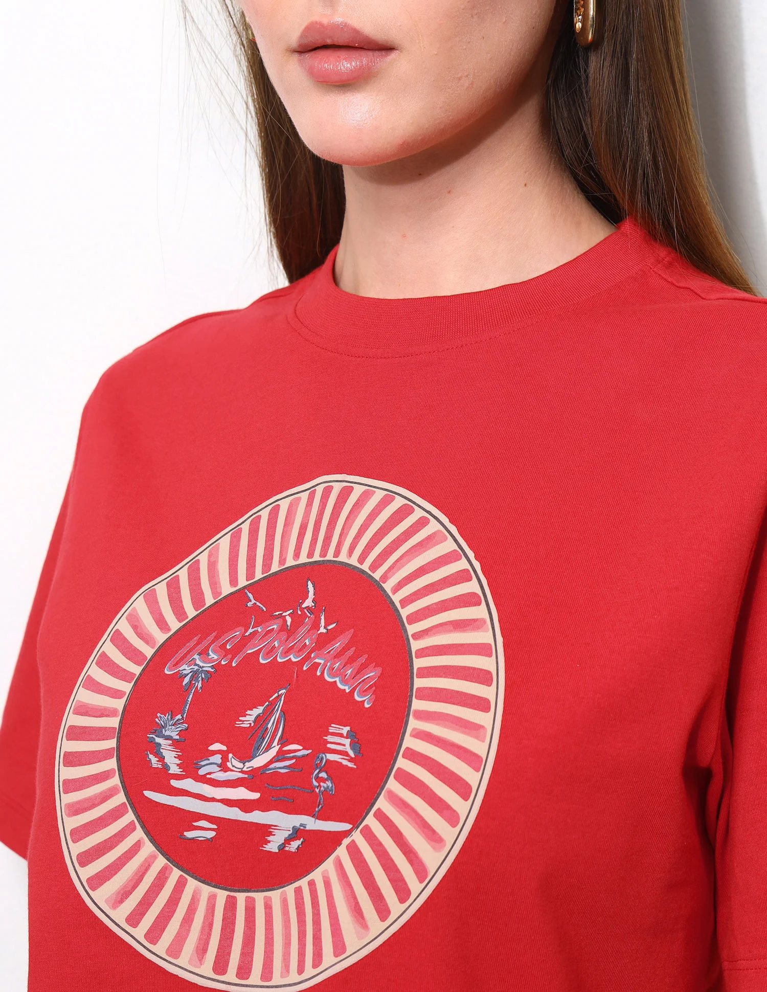 Digital Graphic Brand Printed Boxy Fit T-Shirt - Image 7