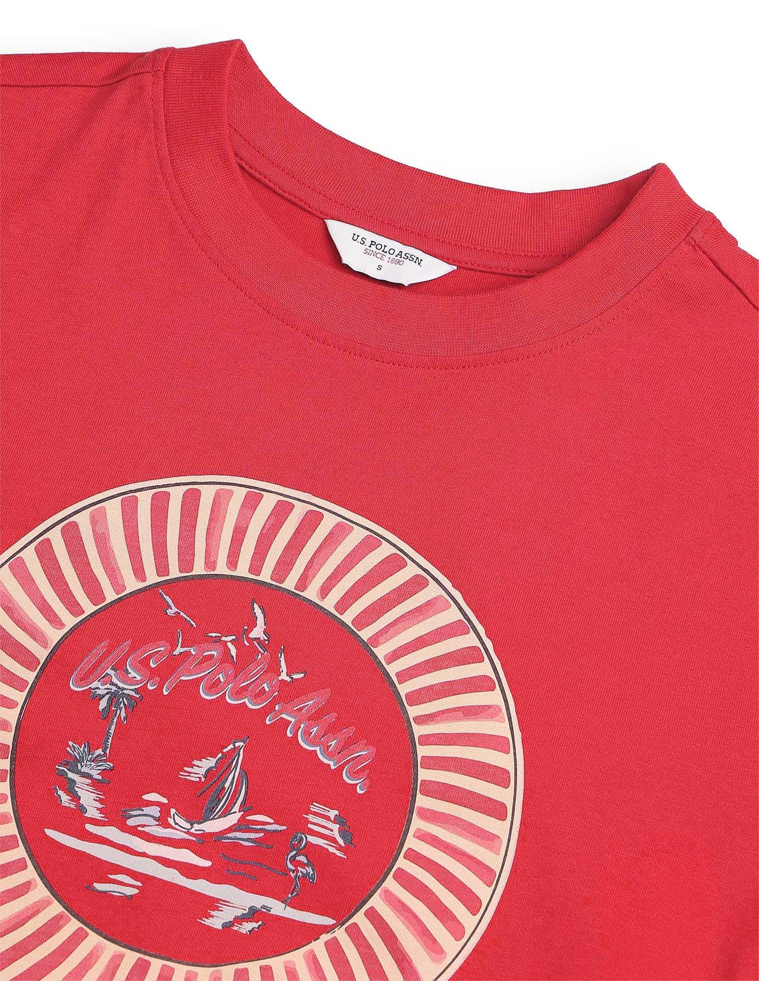 Digital Graphic Brand Printed Boxy Fit T-Shirt - Image 8