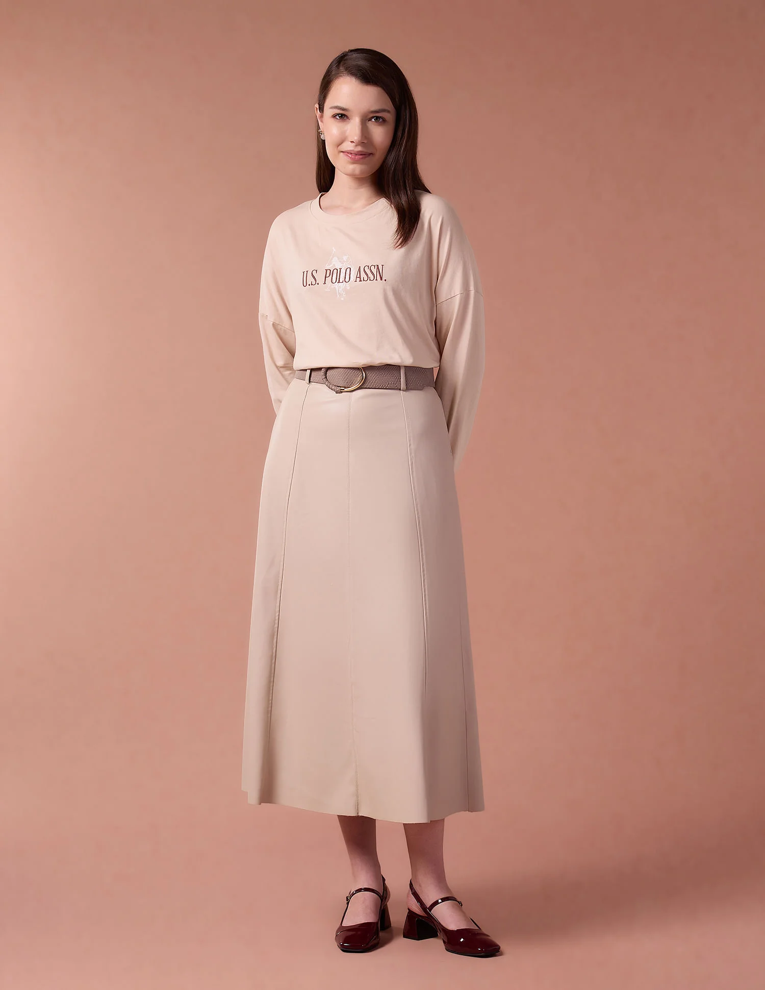 Drop Shoulder Brand Embroidered T-Shirt - Image 3