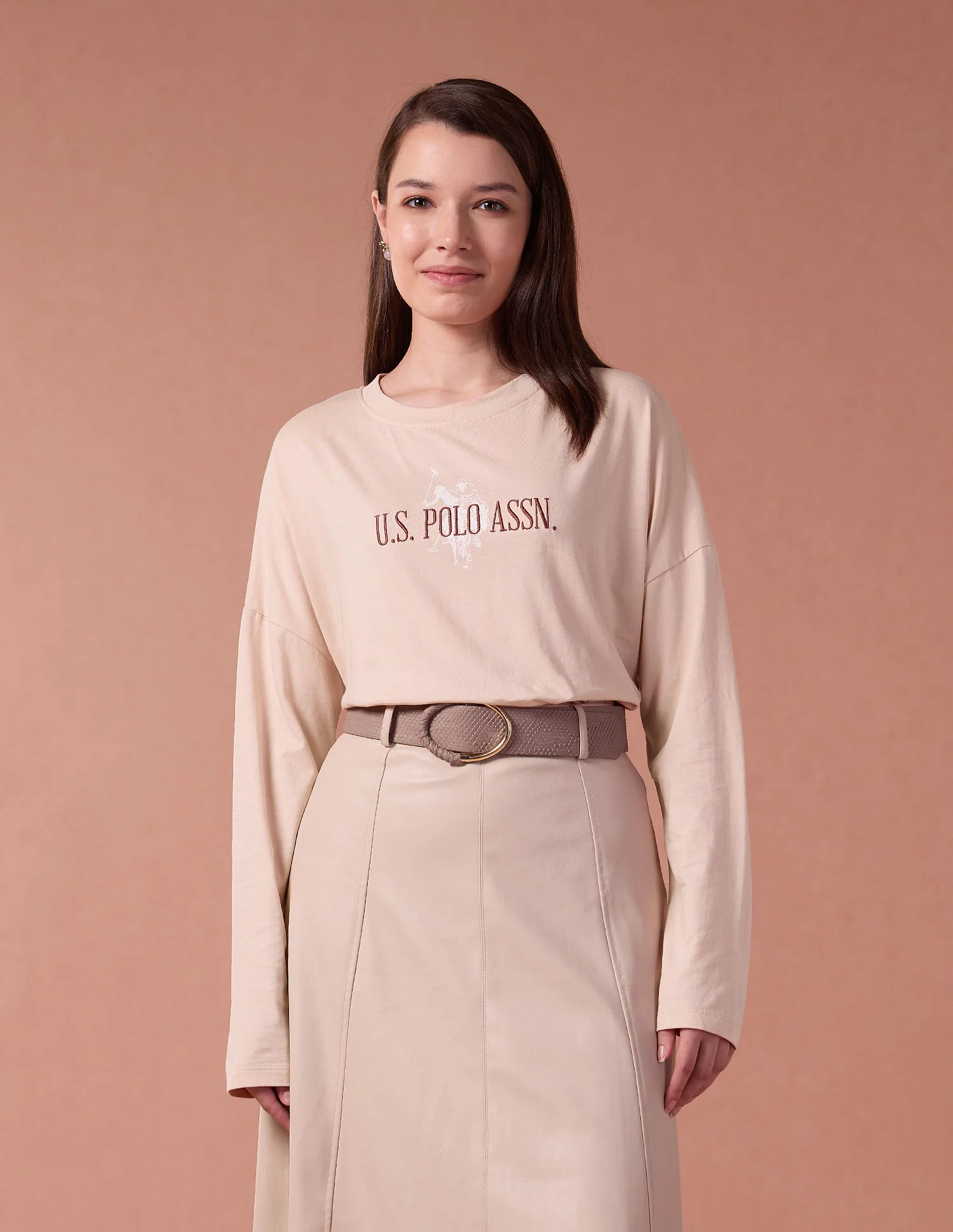 Drop Shoulder Brand Embroidered T-Shirt - Image 6