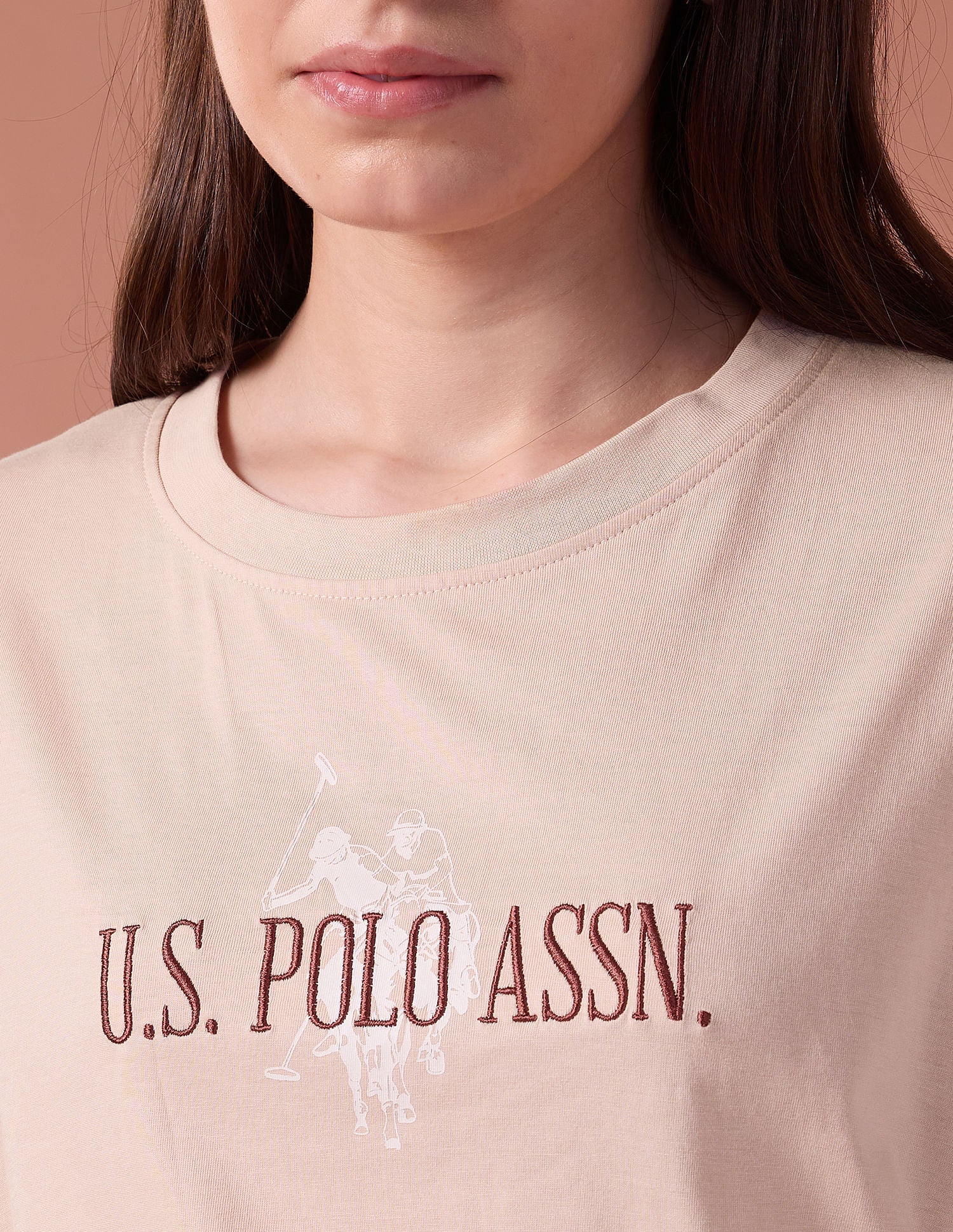 Drop Shoulder Brand Embroidered T-Shirt - Image 7