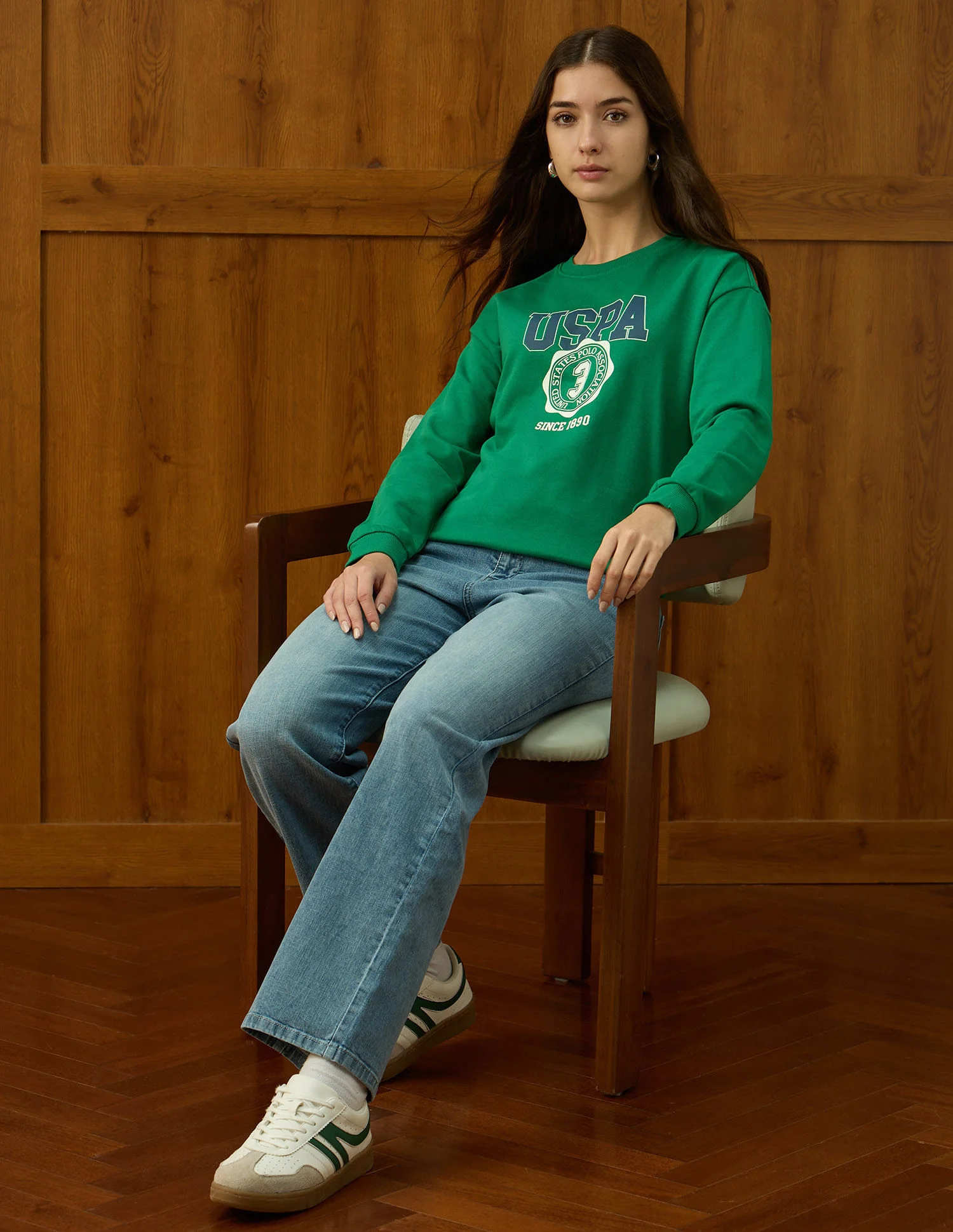 Drop Shoulder Brand Printed Sweatshirt - Image 3