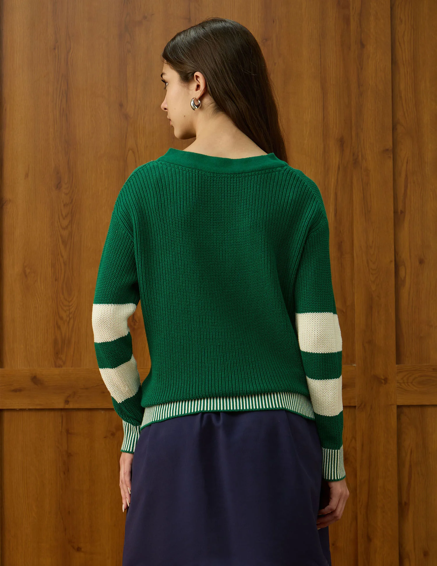 Drop Shoulder Fit Solid Sweater - Image 5