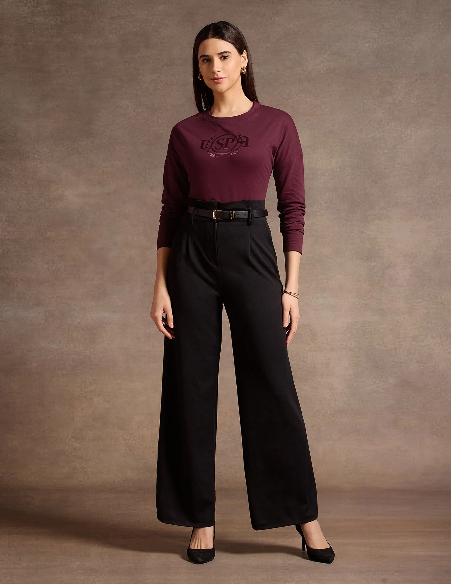 Drop Shoulder Satin Flock T-Shirt - Image 3
