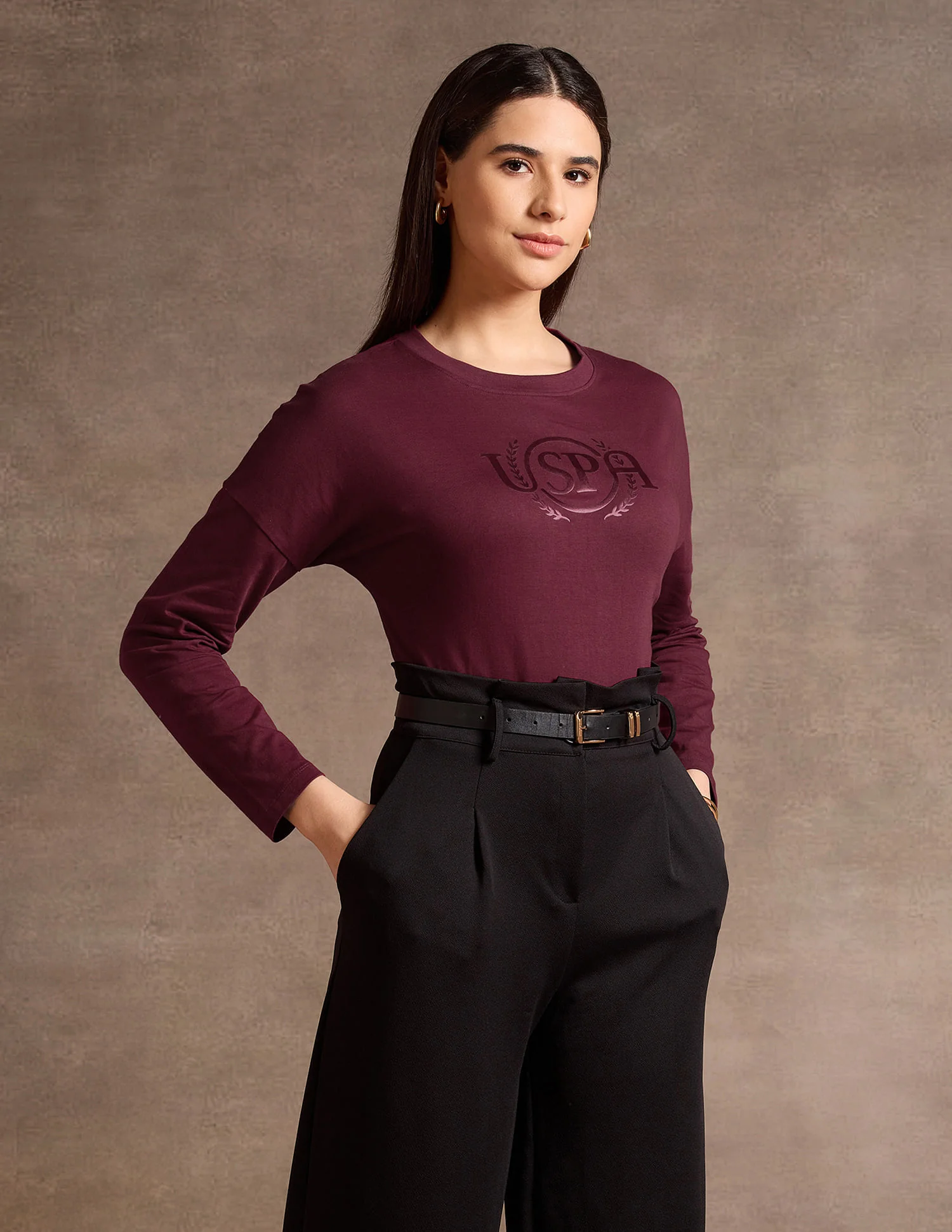 Drop Shoulder Satin Flock T-Shirt - Image 4