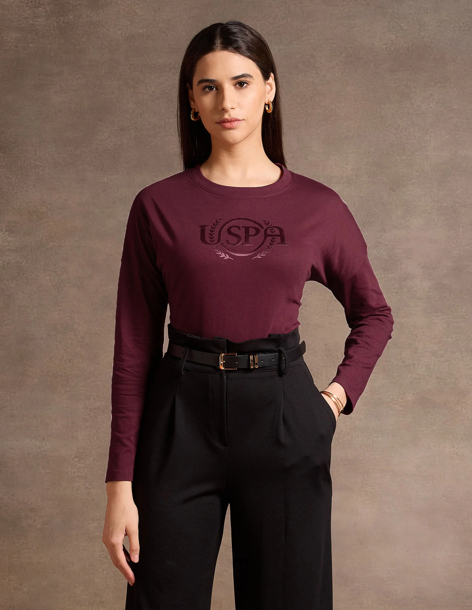 Drop Shoulder Satin Flock T-Shirt - Image 6