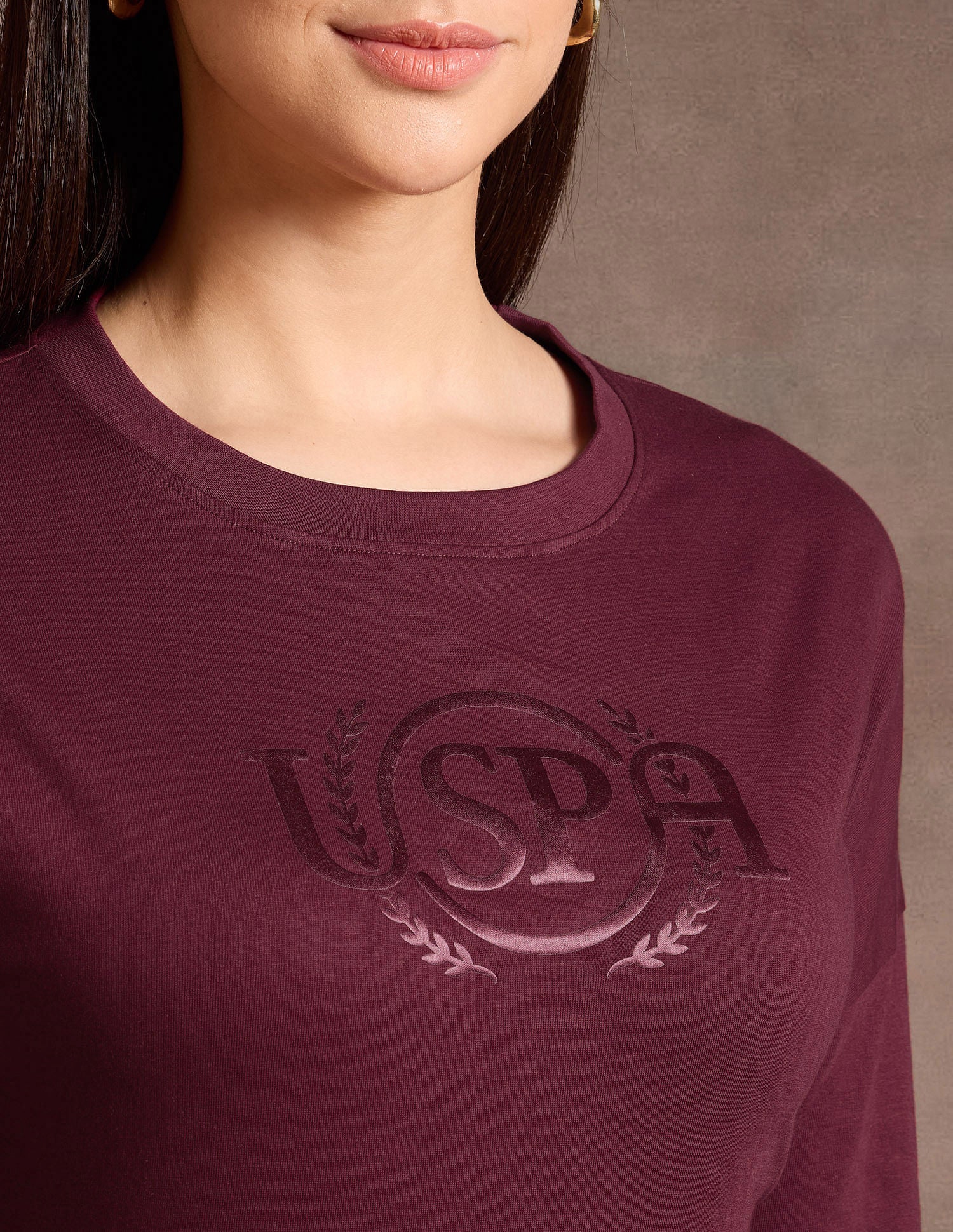 Drop Shoulder Satin Flock T-Shirt - Image 7