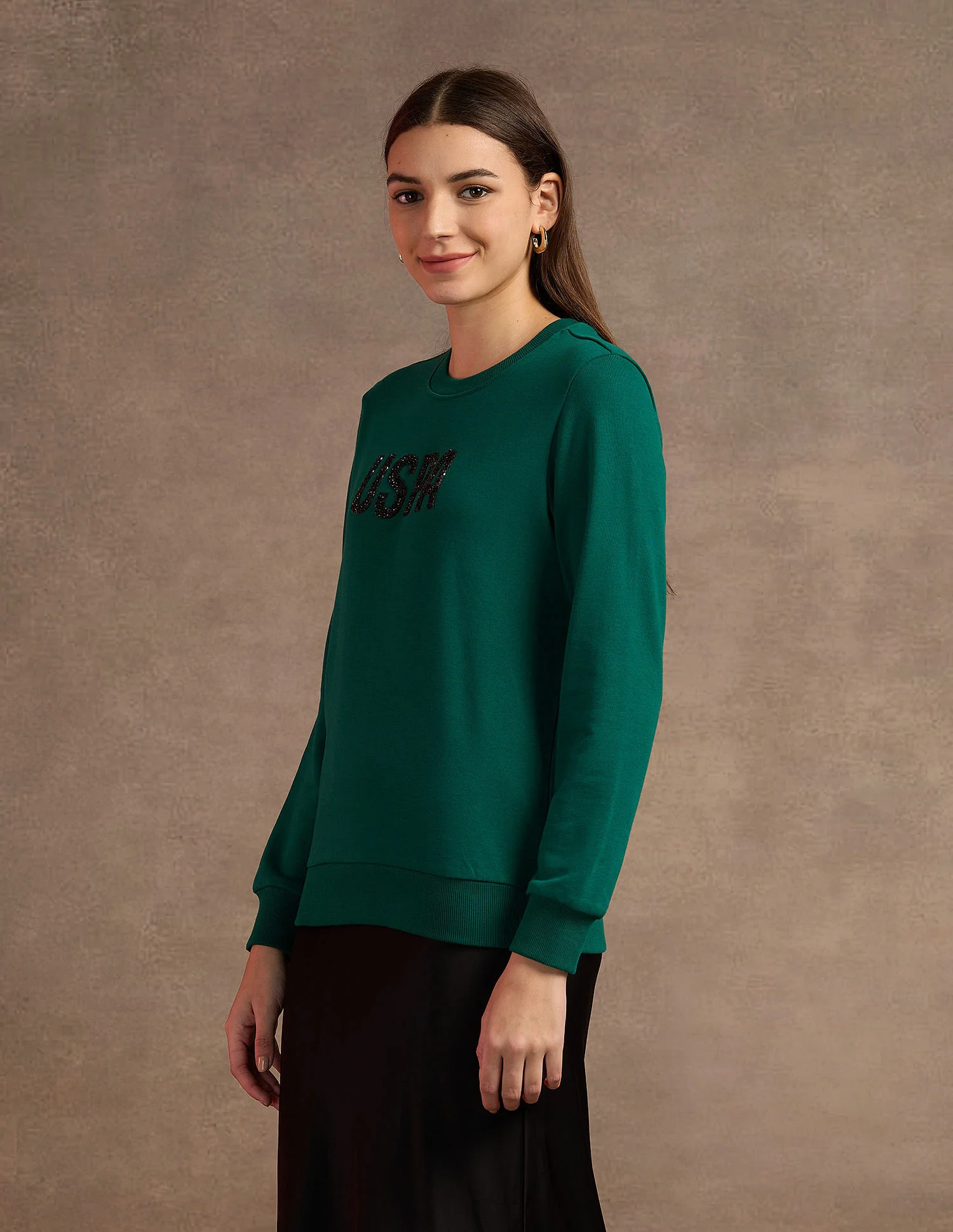 Drop Shoulder Tipped Sweatshirt - Image 4