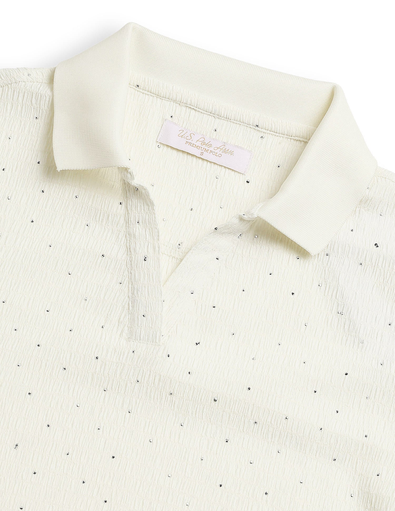 Embellished Textured Polo Shirt - Image 8