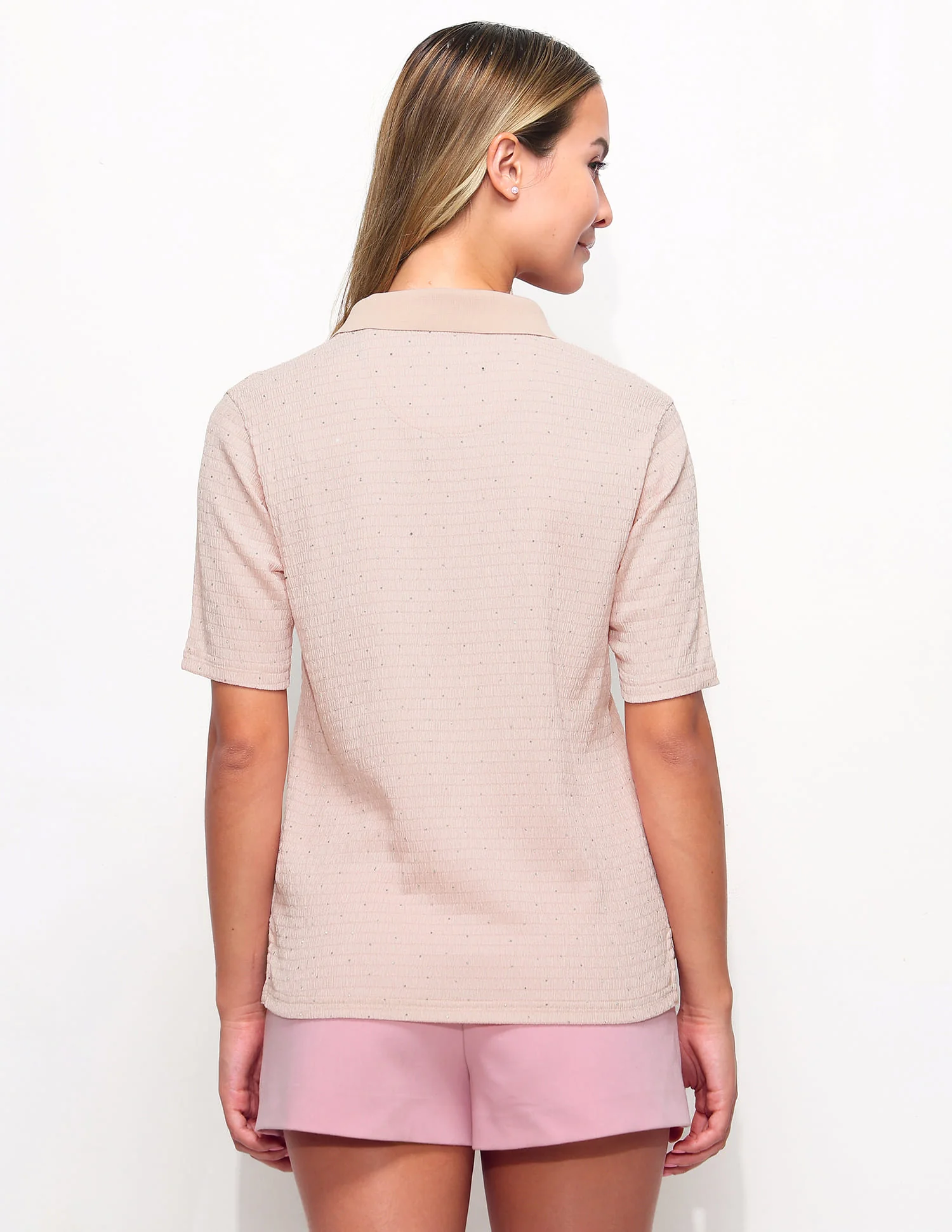 Embellished Textured Polo Shirt - Image 5