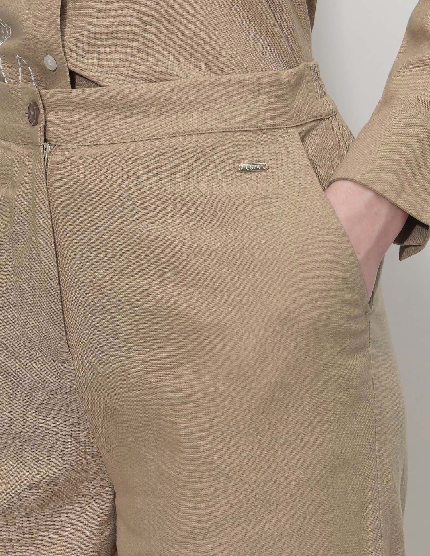 Embroidered Straight Fit Trousers - Image 7