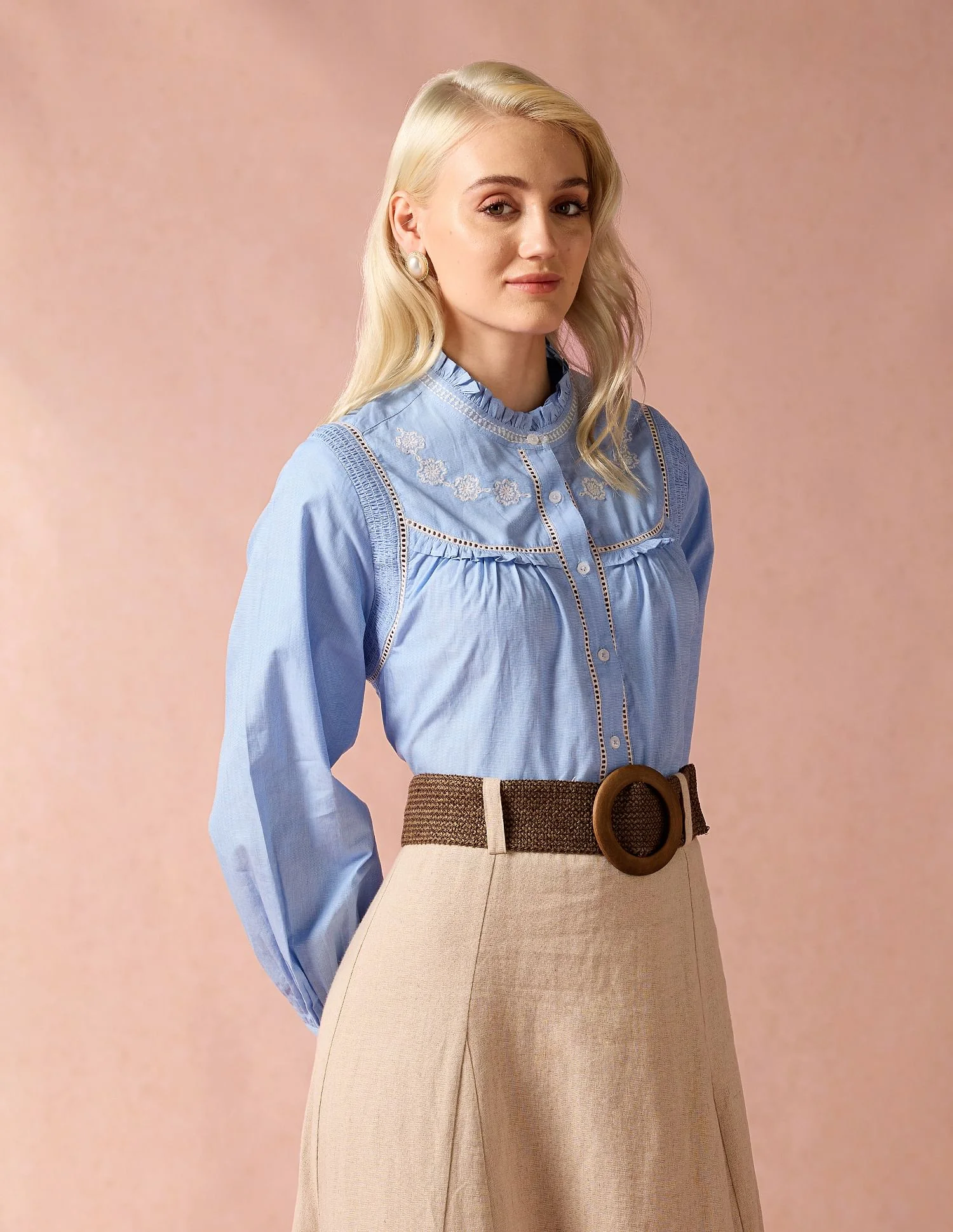 Embroidered Yoke Shirt - Image 4