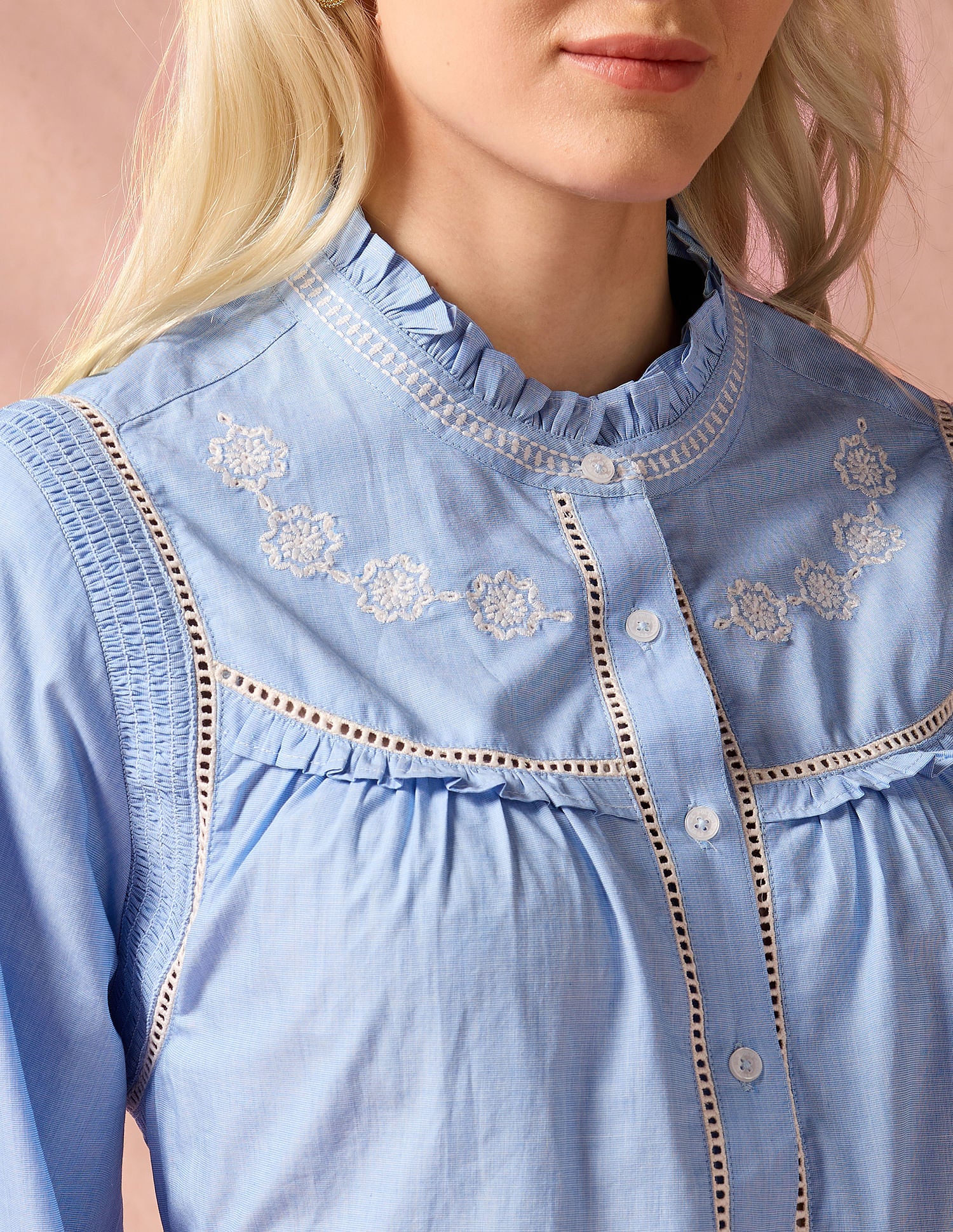 Embroidered Yoke Shirt - Image 7