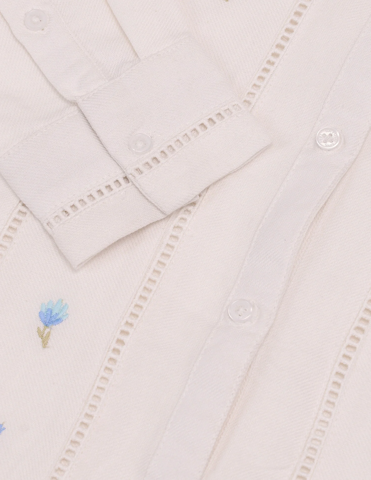 Embroidery Ladder Lace  Shirt - Image 8