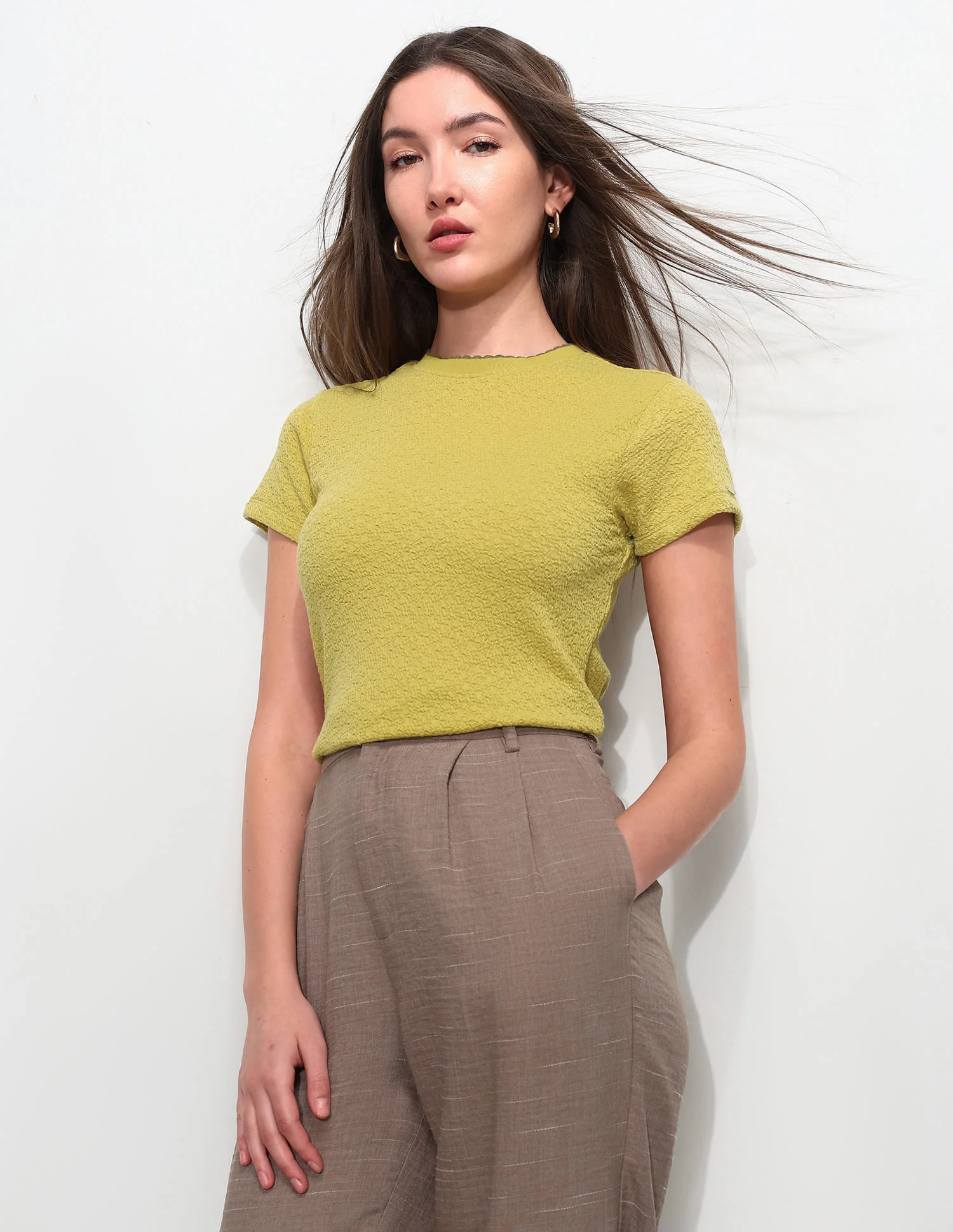 Fitted Textured T-Shirt