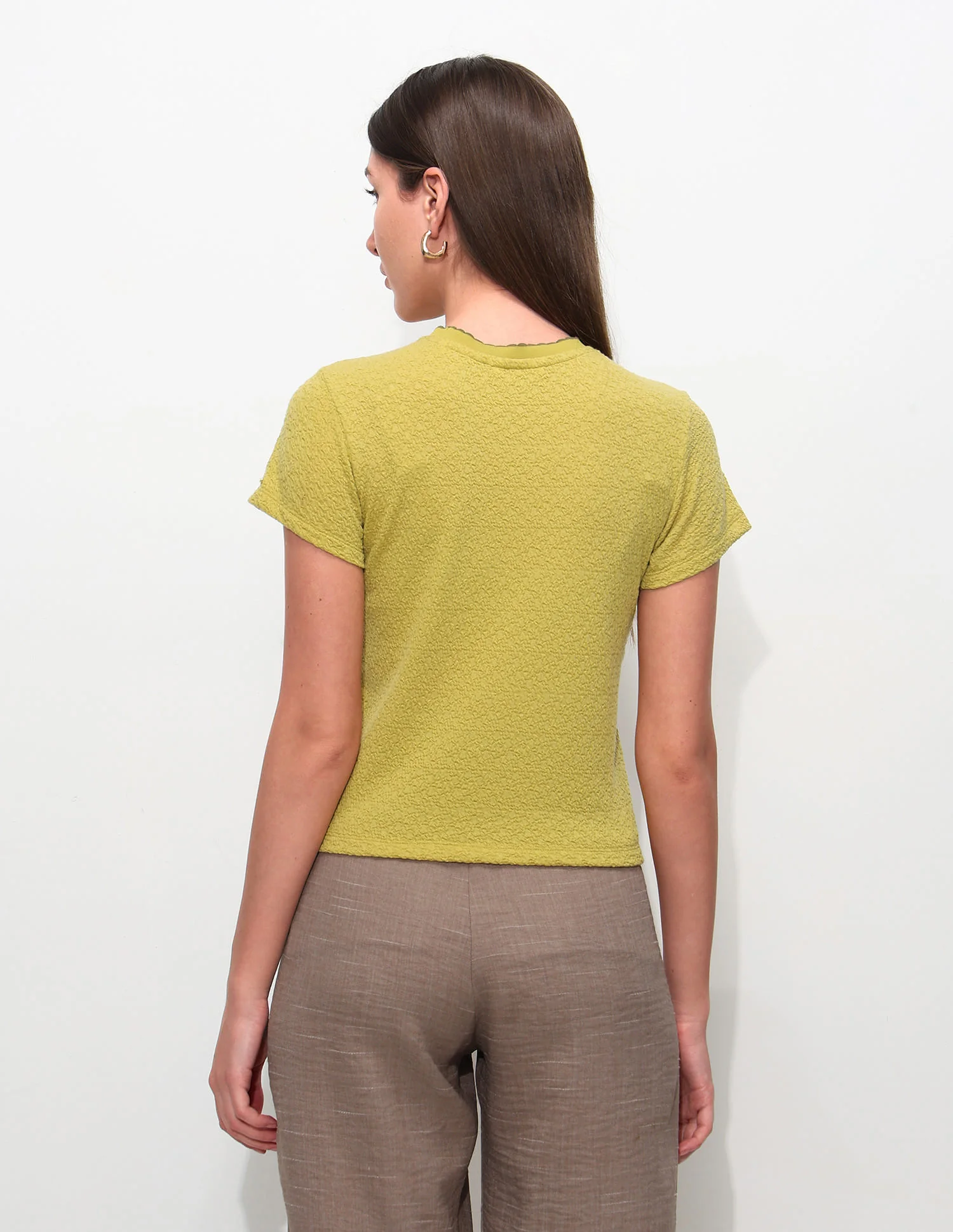 Fitted Textured T-Shirt - Image 5