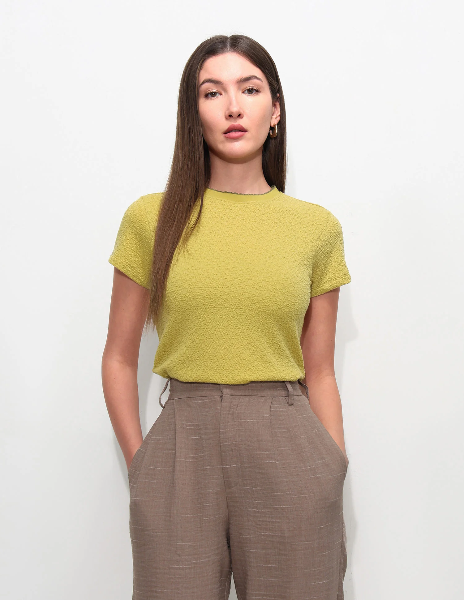 Fitted Textured T-Shirt - Image 6