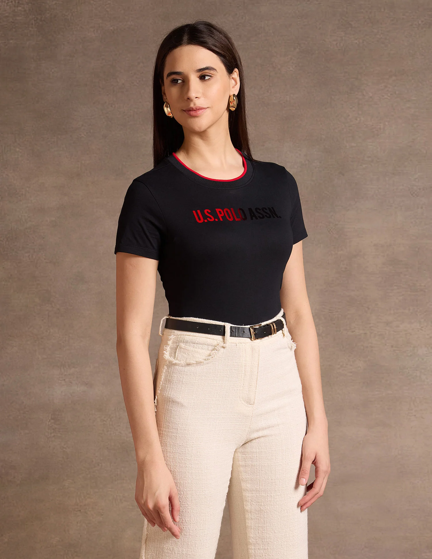 Flock Print Regular Fit T-Shirt - Image 4