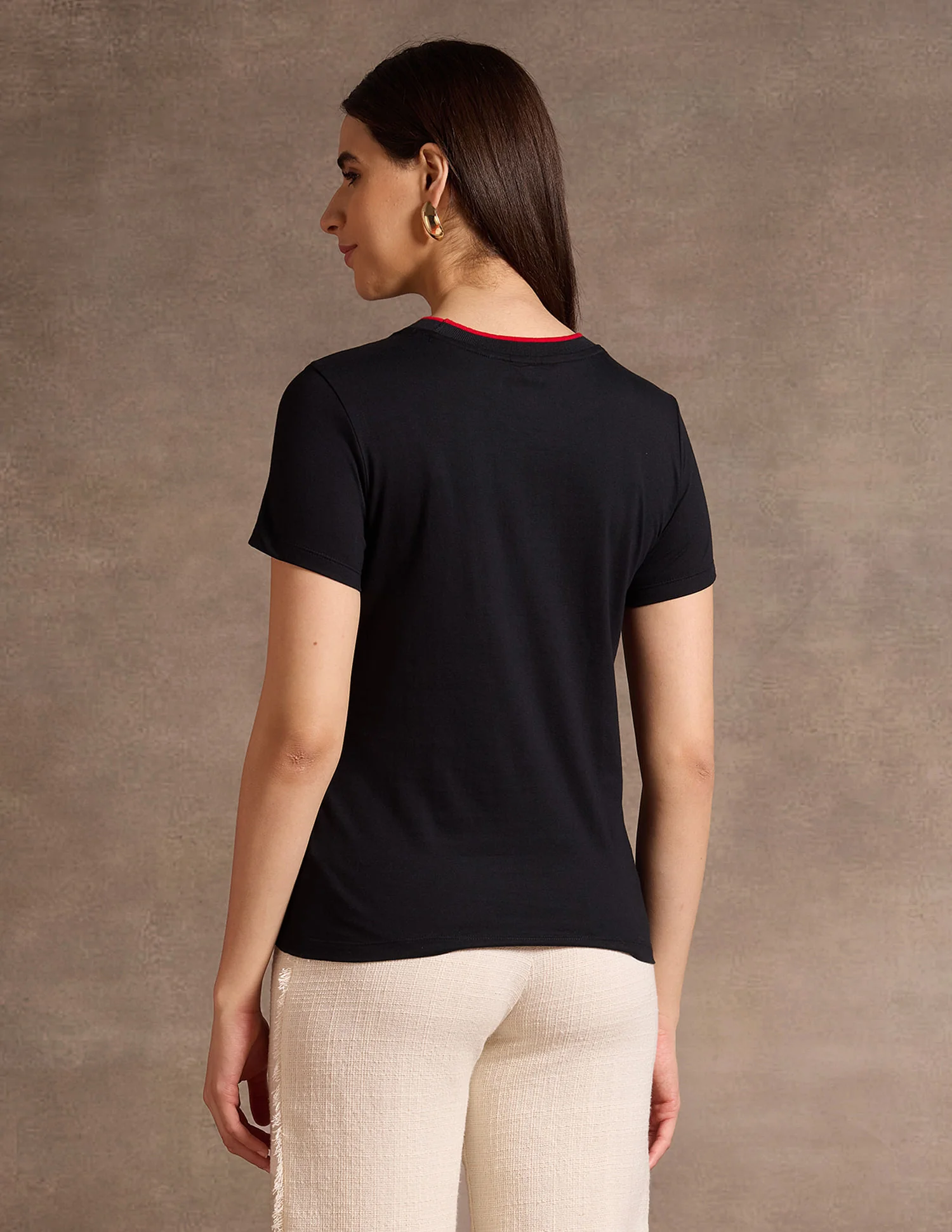 Flock Print Regular Fit T-Shirt - Image 5