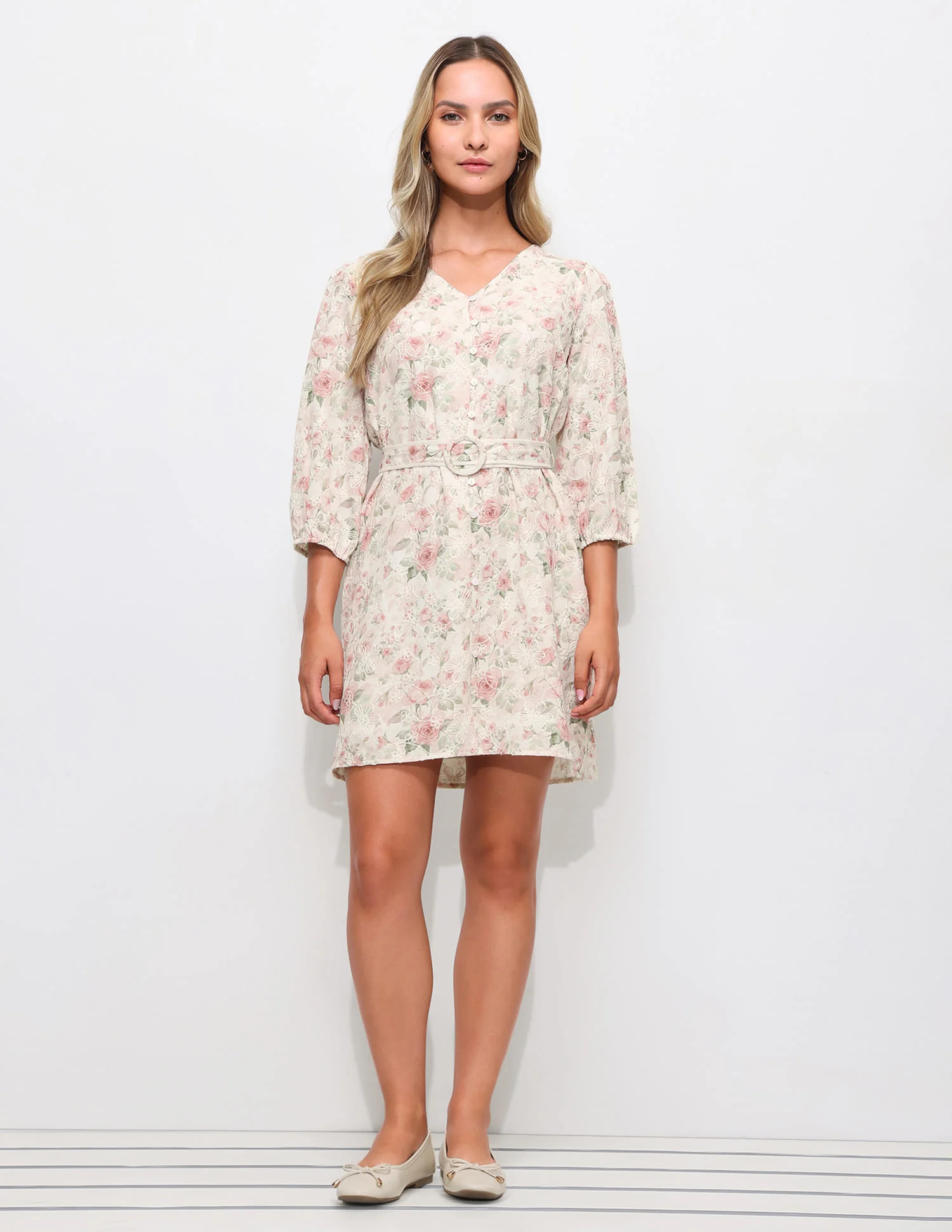Floral Embroidered Dress - Image 6