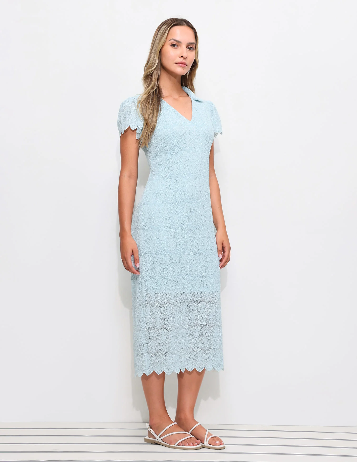 Floral Embroidered Polo Dress - Image 4