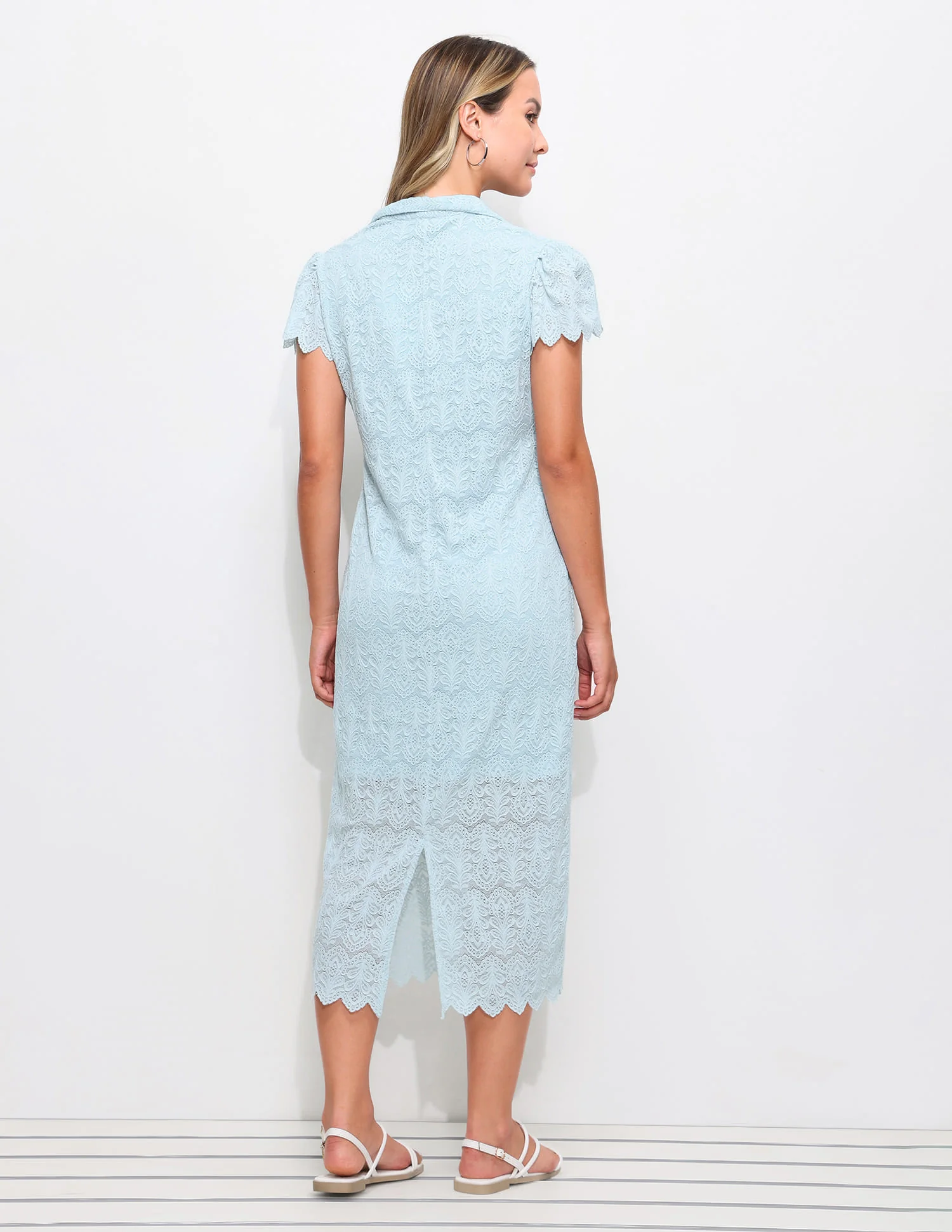 Floral Embroidered Polo Dress - Image 5