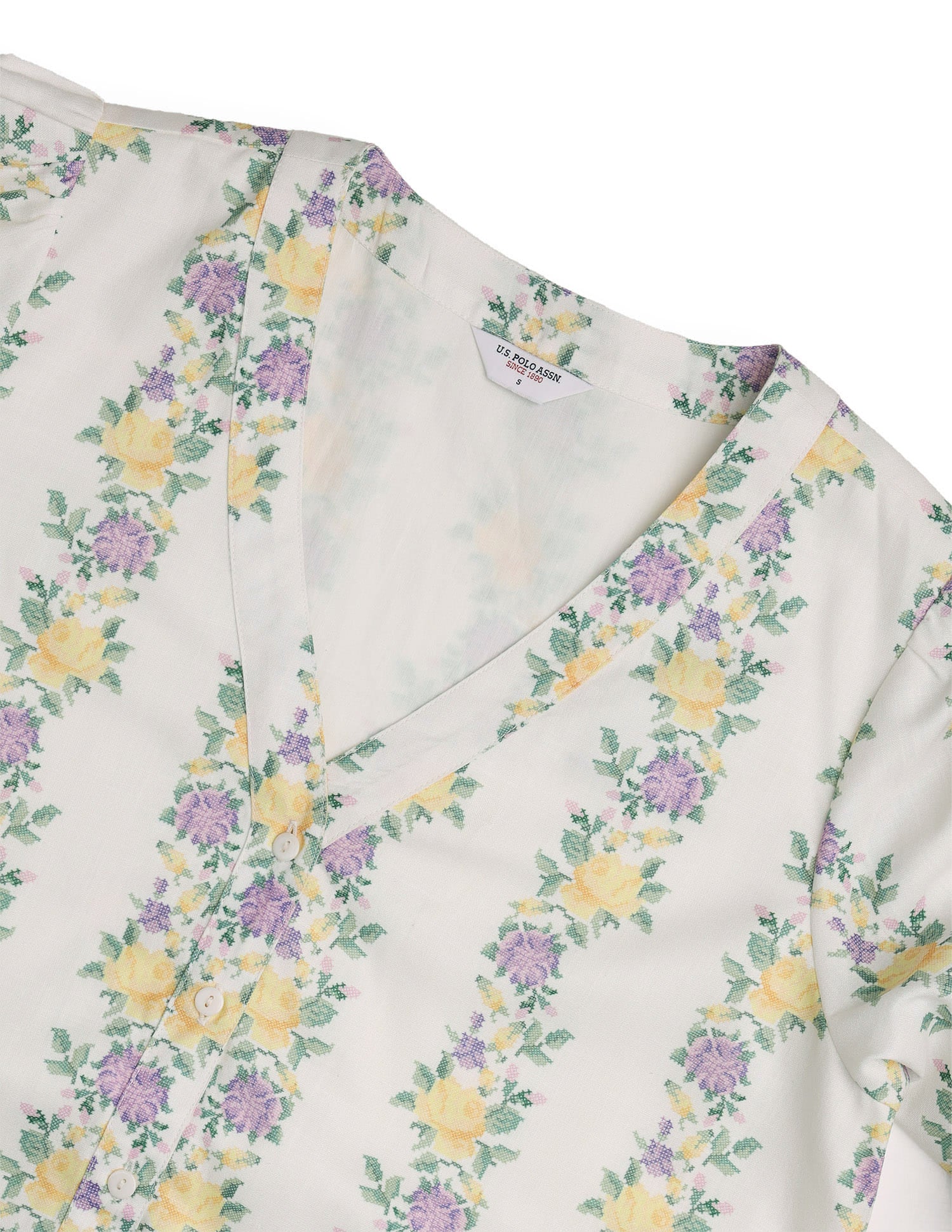 Floral Printed A-Line Dress With Belt - Image 8