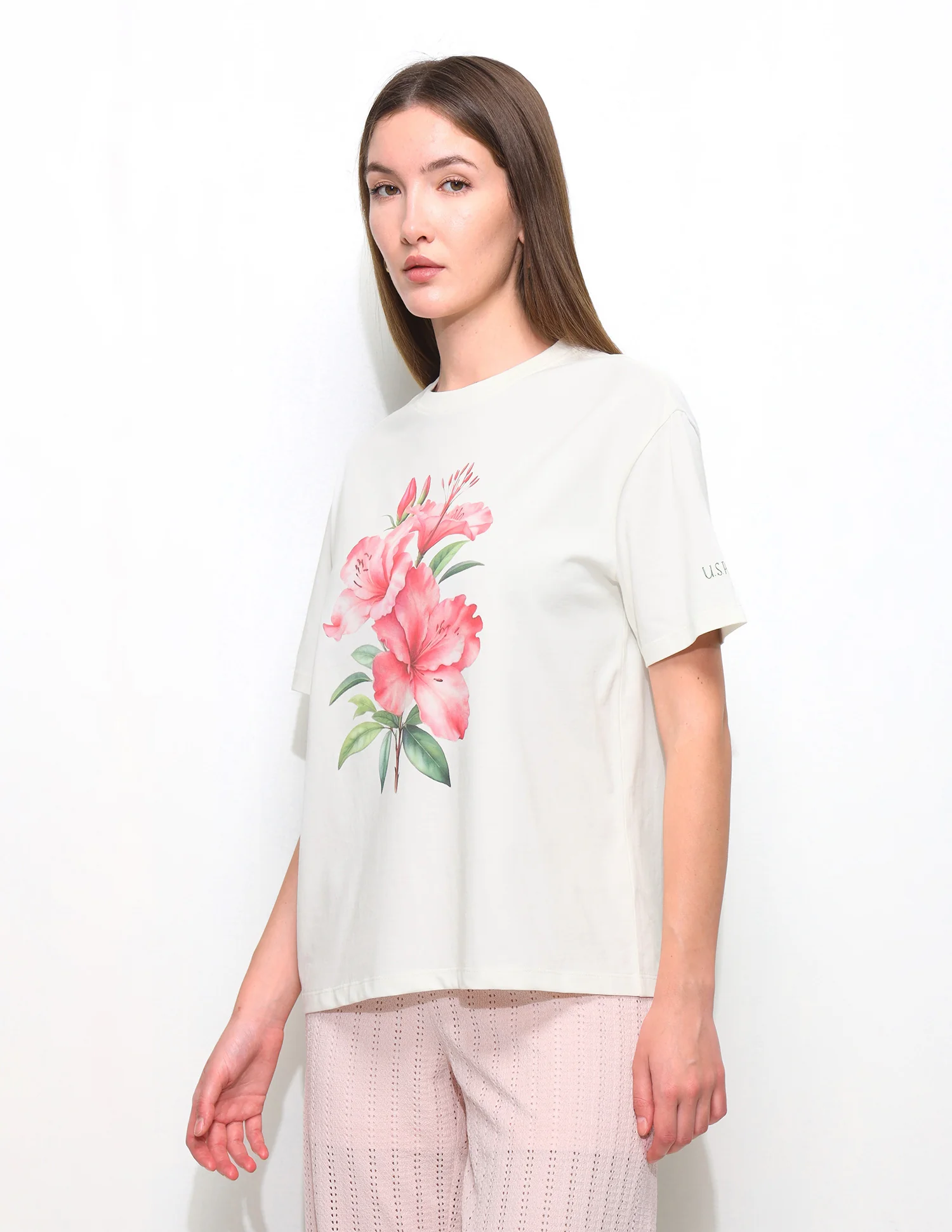 Floral Printed Boxy Fit Crew Neck T-Shirt - Image 4