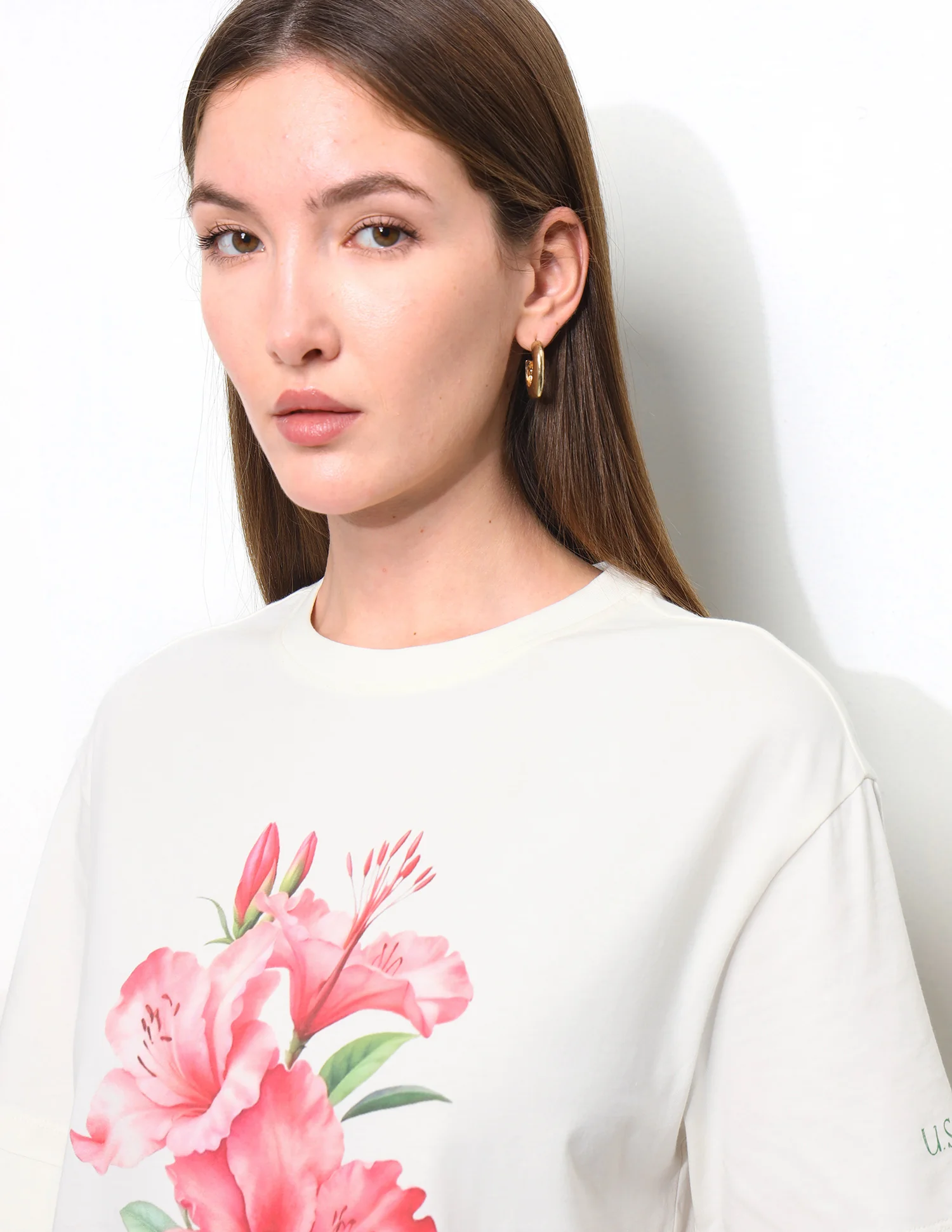 Floral Printed Boxy Fit Crew Neck T-Shirt - Image 7