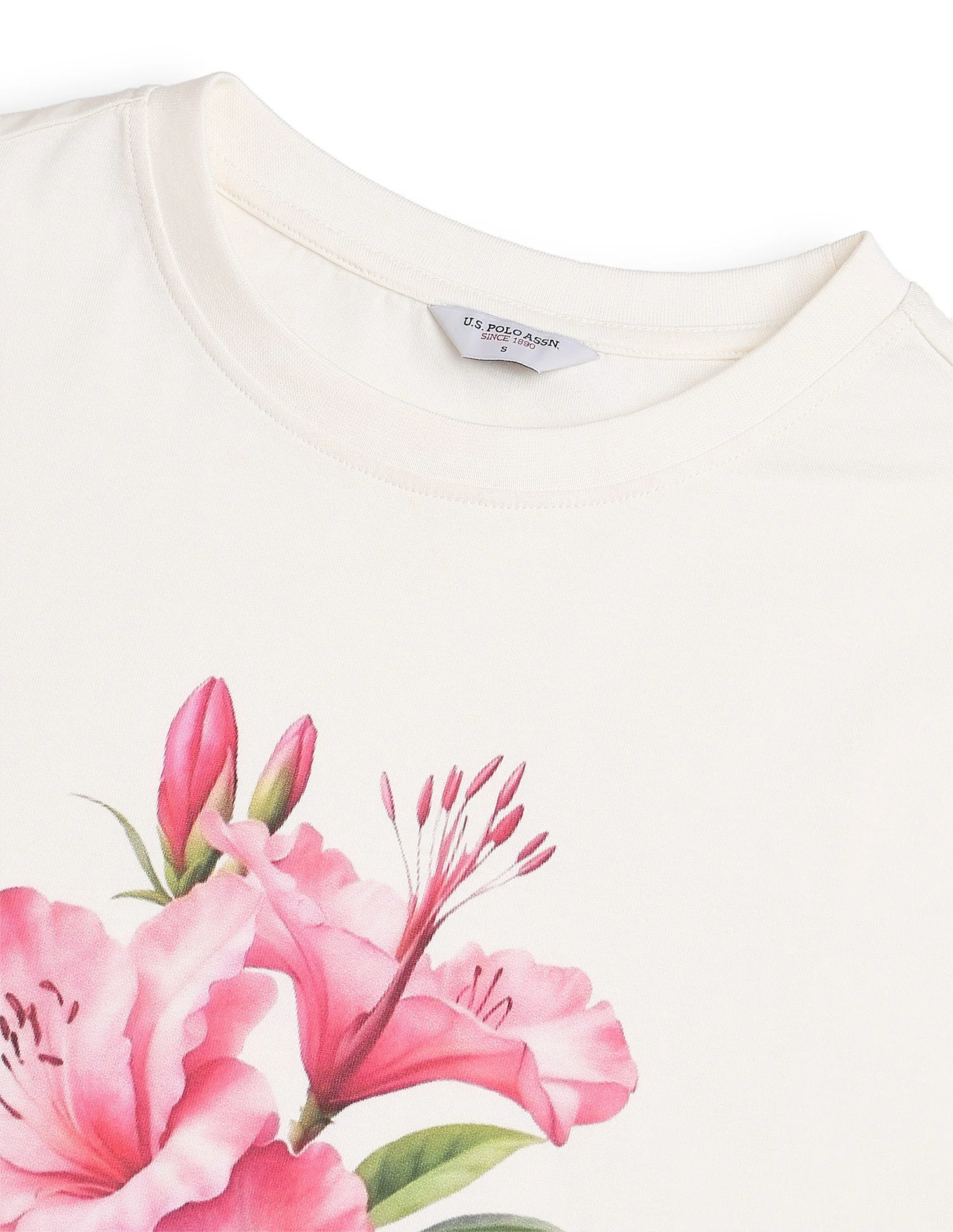 Floral Printed Boxy Fit Crew Neck T-Shirt - Image 8