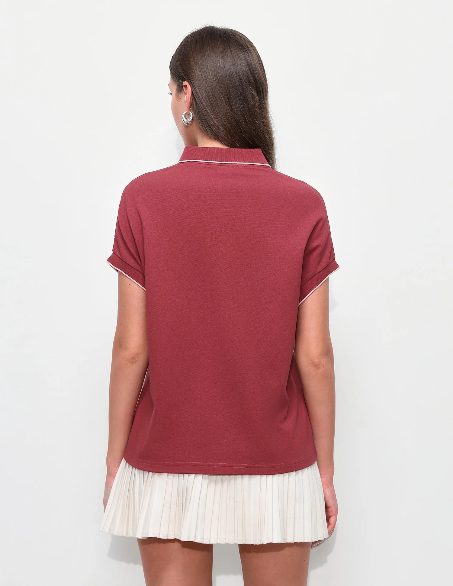 Floral Printed Boxy Fit Polo Shirt - Image 5