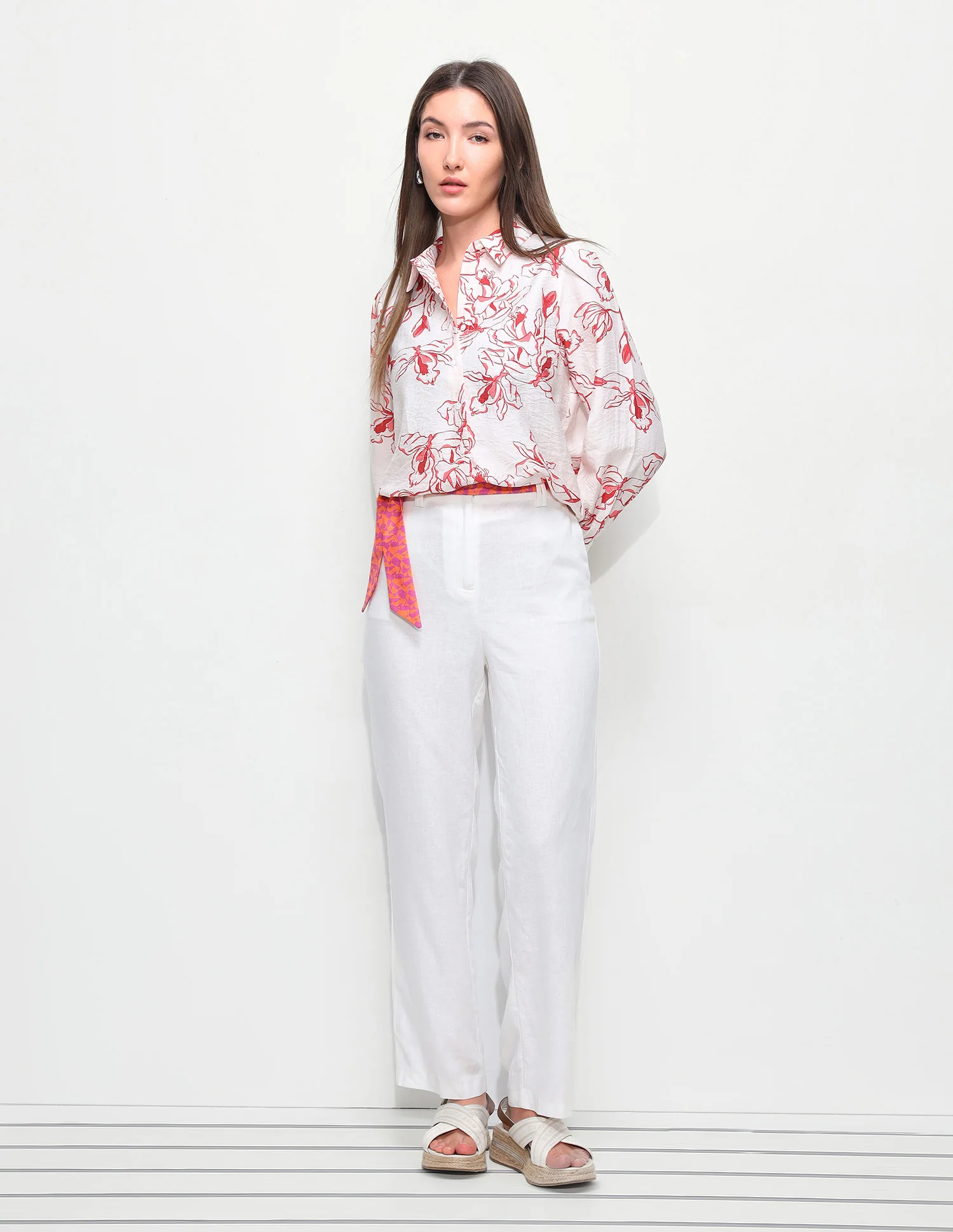 Floral Printed Pattern Relaxed Fit Shirt - Image 3