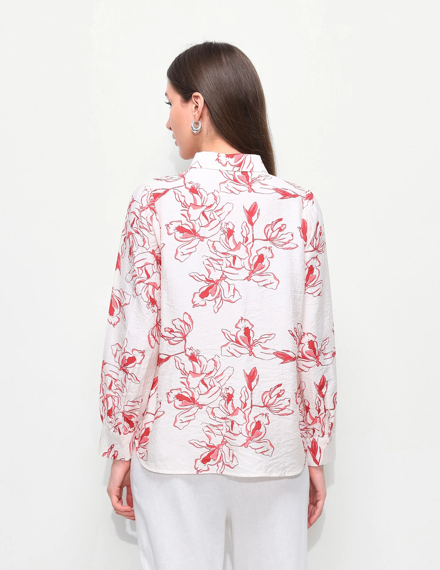 Floral Printed Pattern Relaxed Fit Shirt - Image 5