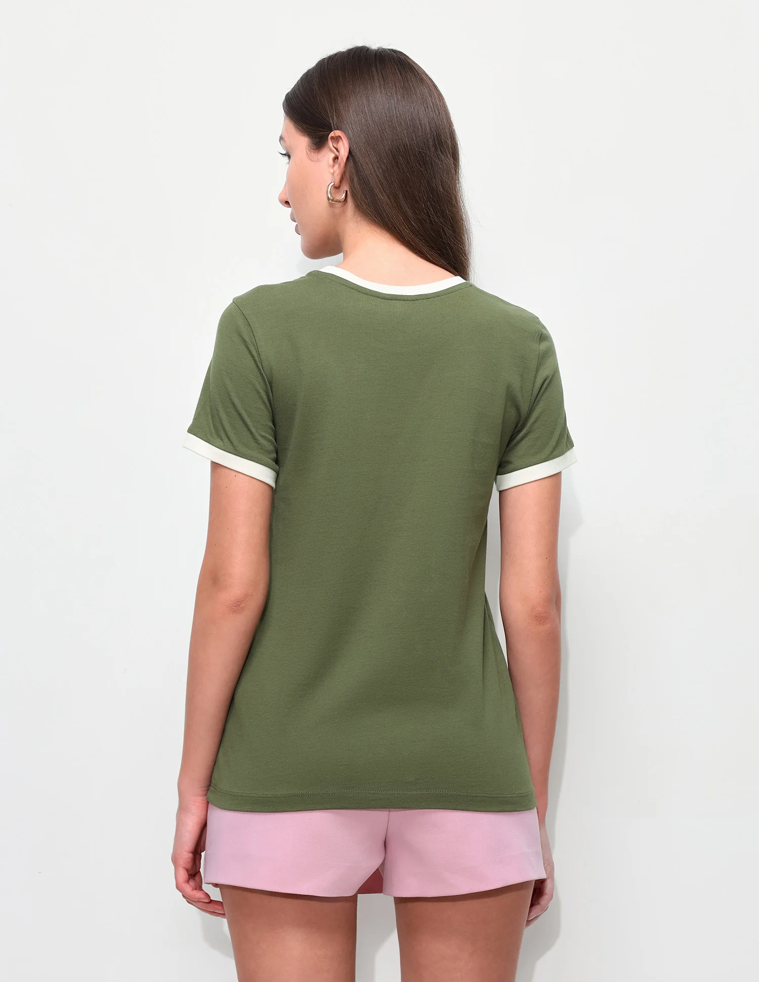 Floral Printed Regular Fit Ringer T-Shirt - Image 5