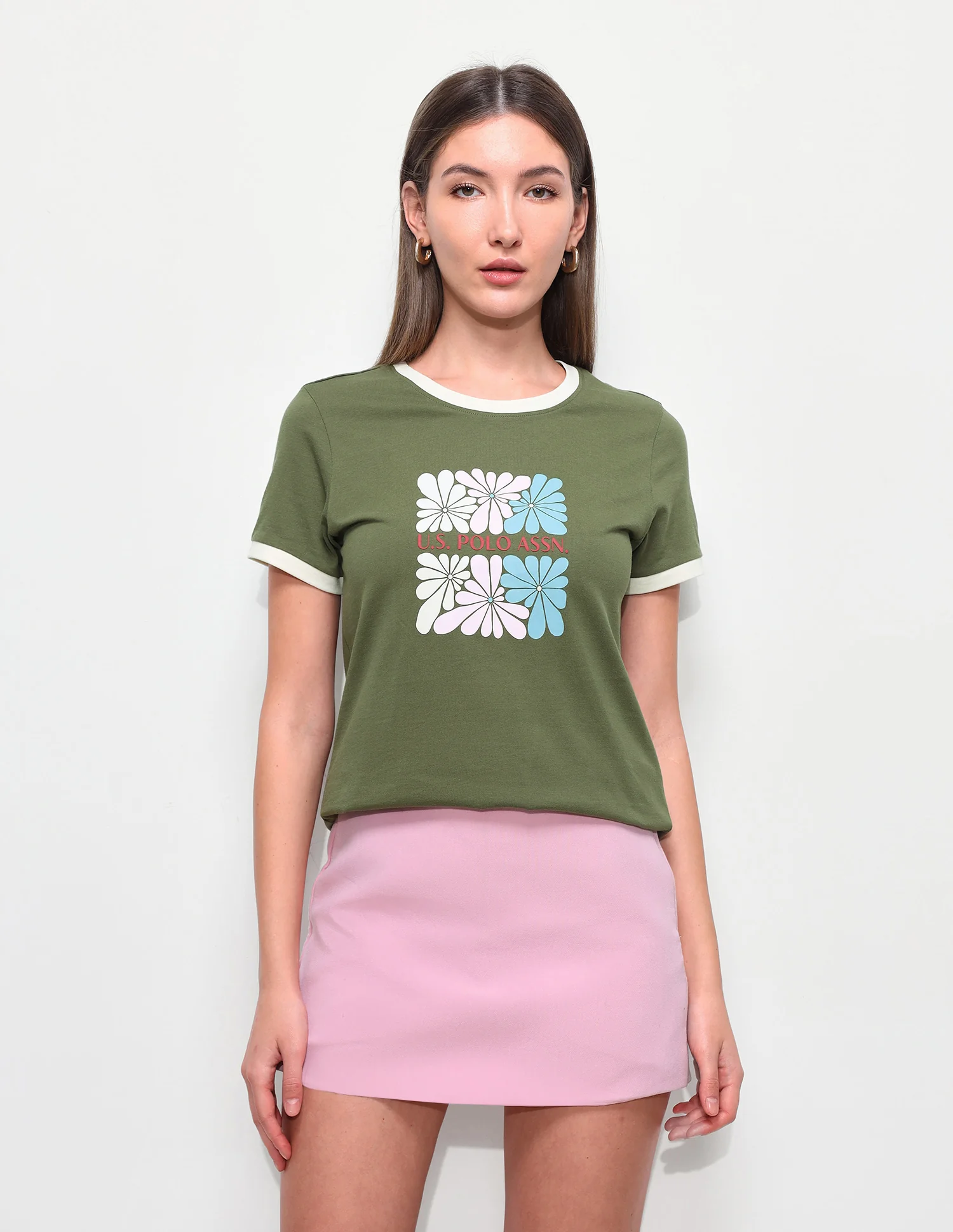 Floral Printed Regular Fit Ringer T-Shirt - Image 6