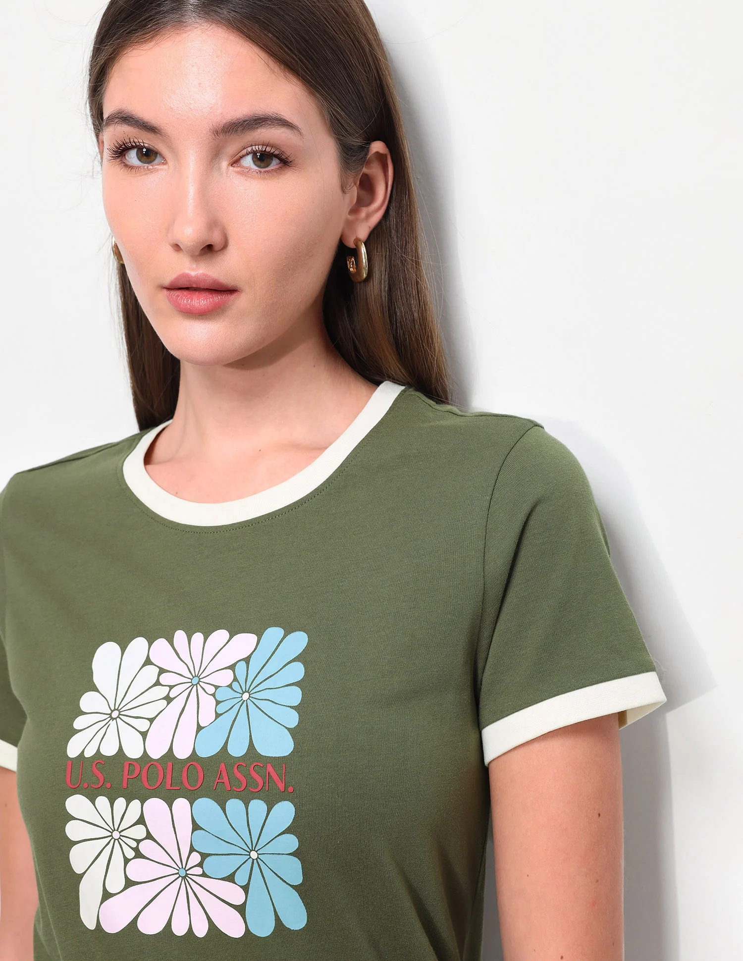 Floral Printed Regular Fit Ringer T-Shirt - Image 7