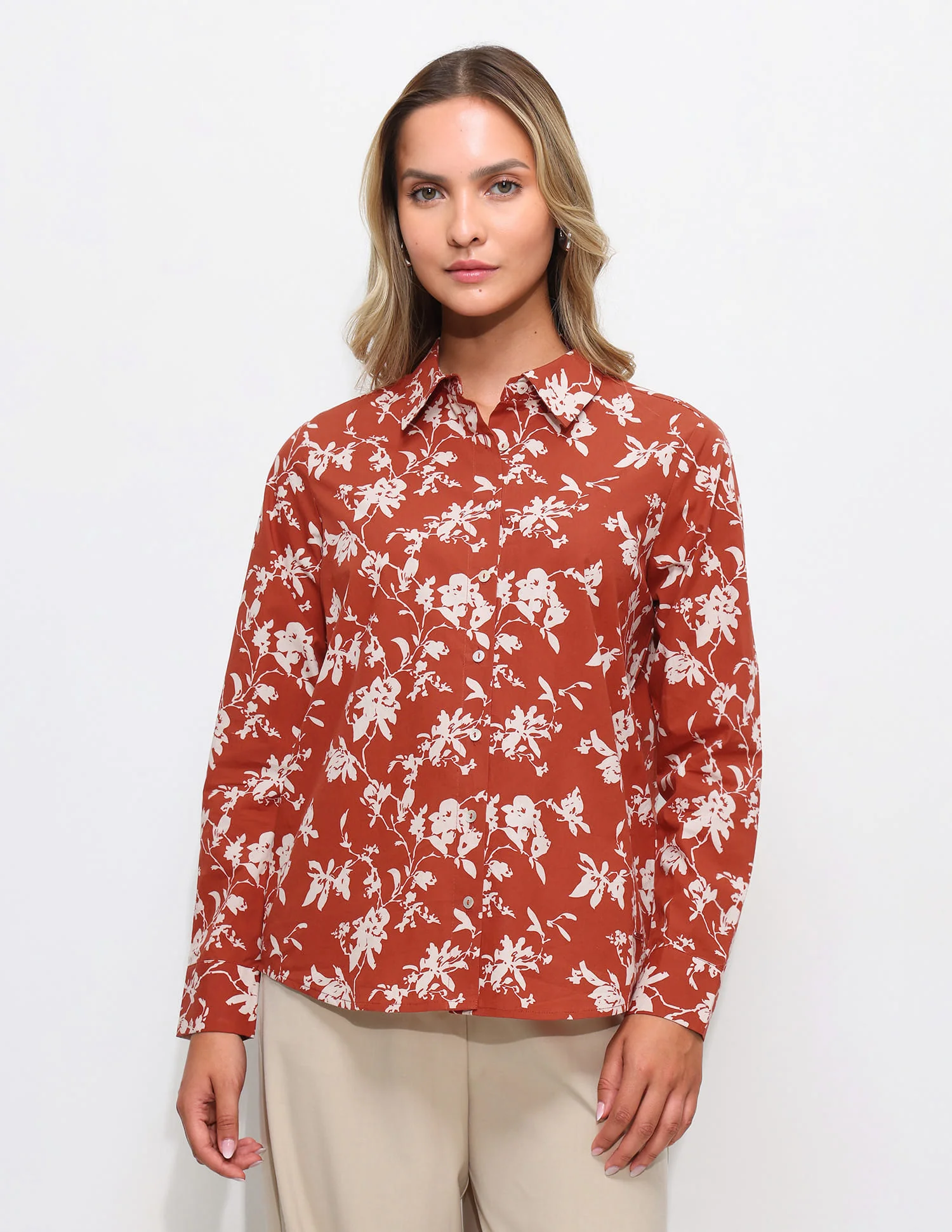 Floral Printed Regular Fit Shirt - Image 6