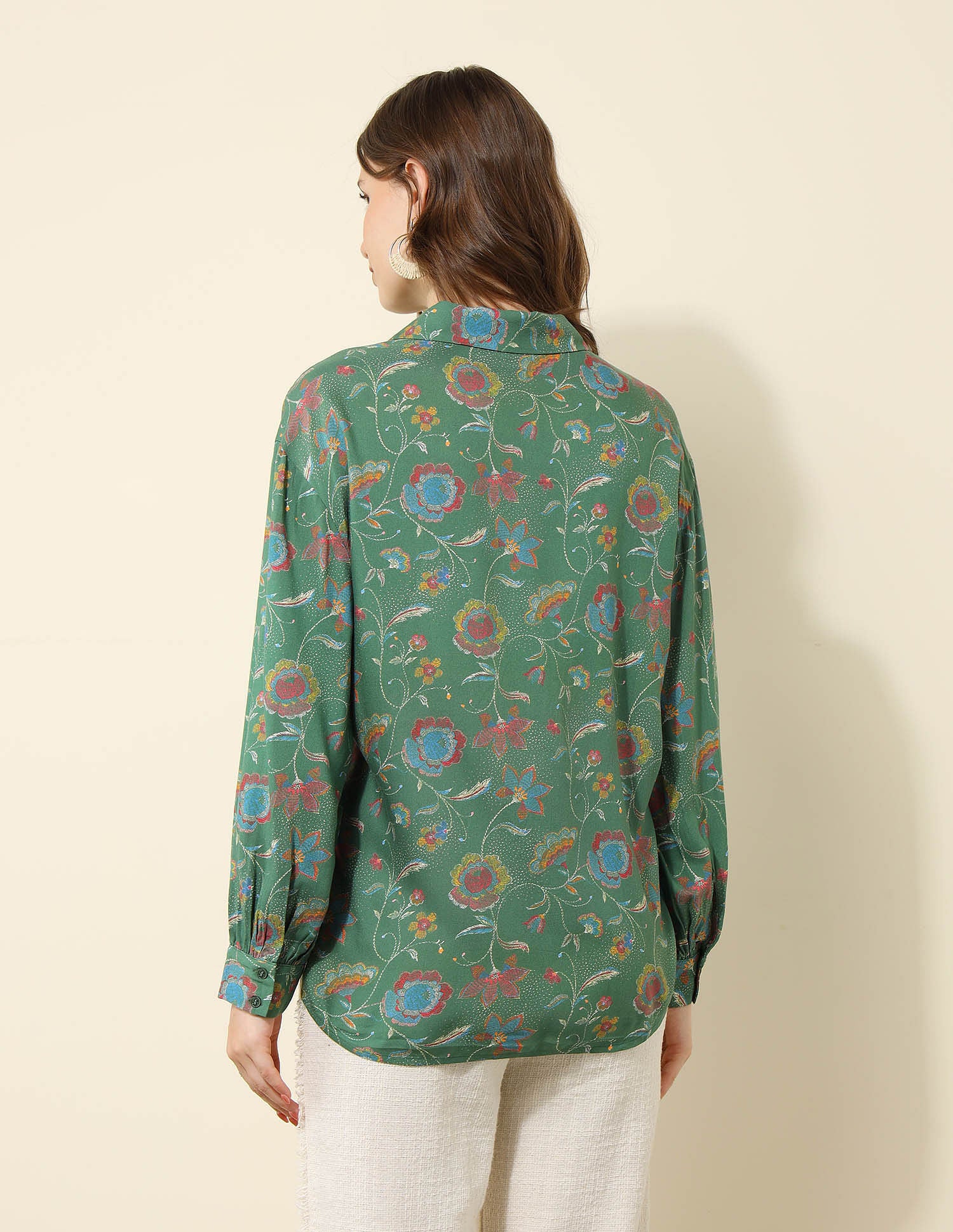 Floral Printed Regular Fit Shirt - Image 5