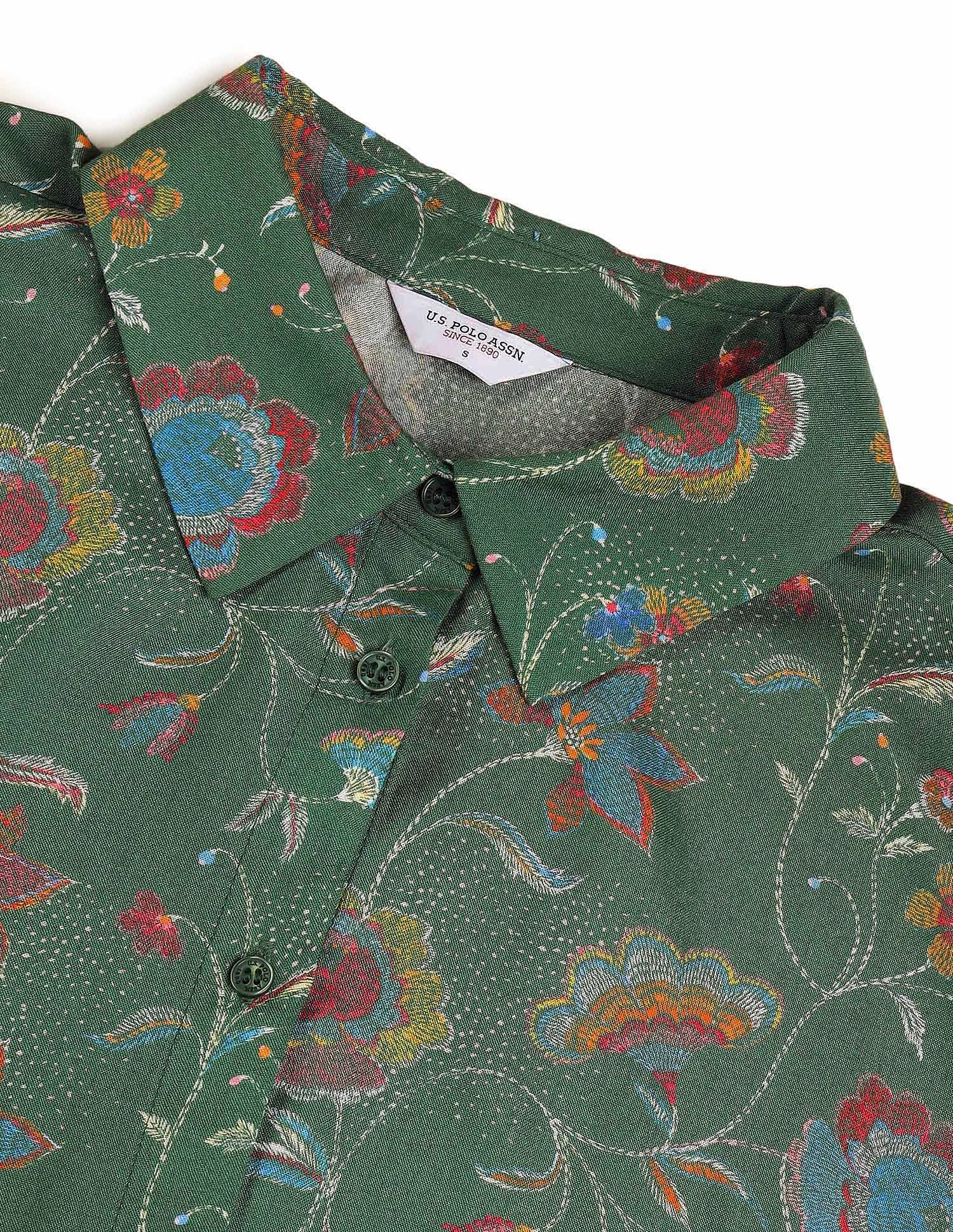 Floral Printed Regular Fit Shirt - Image 8