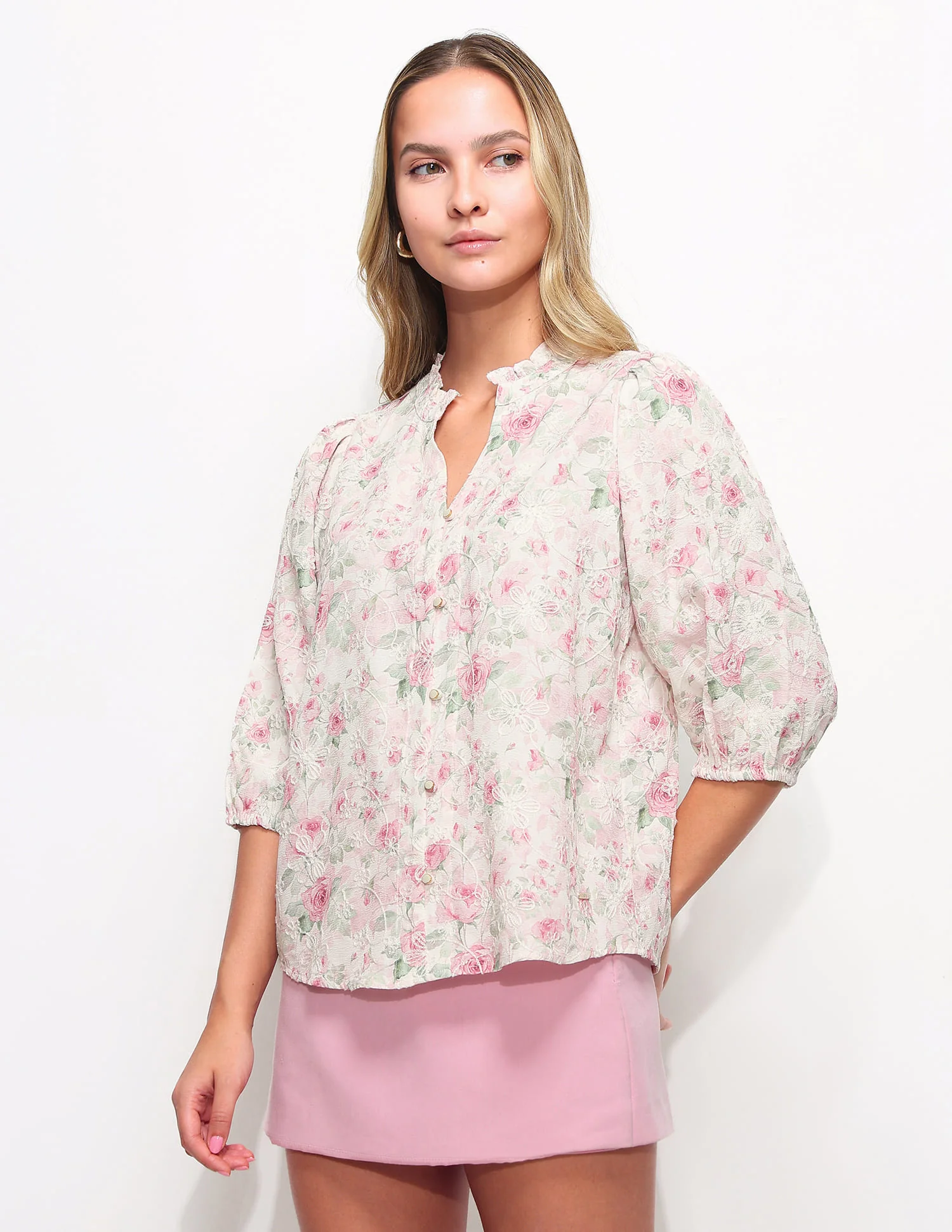 Floral Printed Regular Fit Top - Image 4